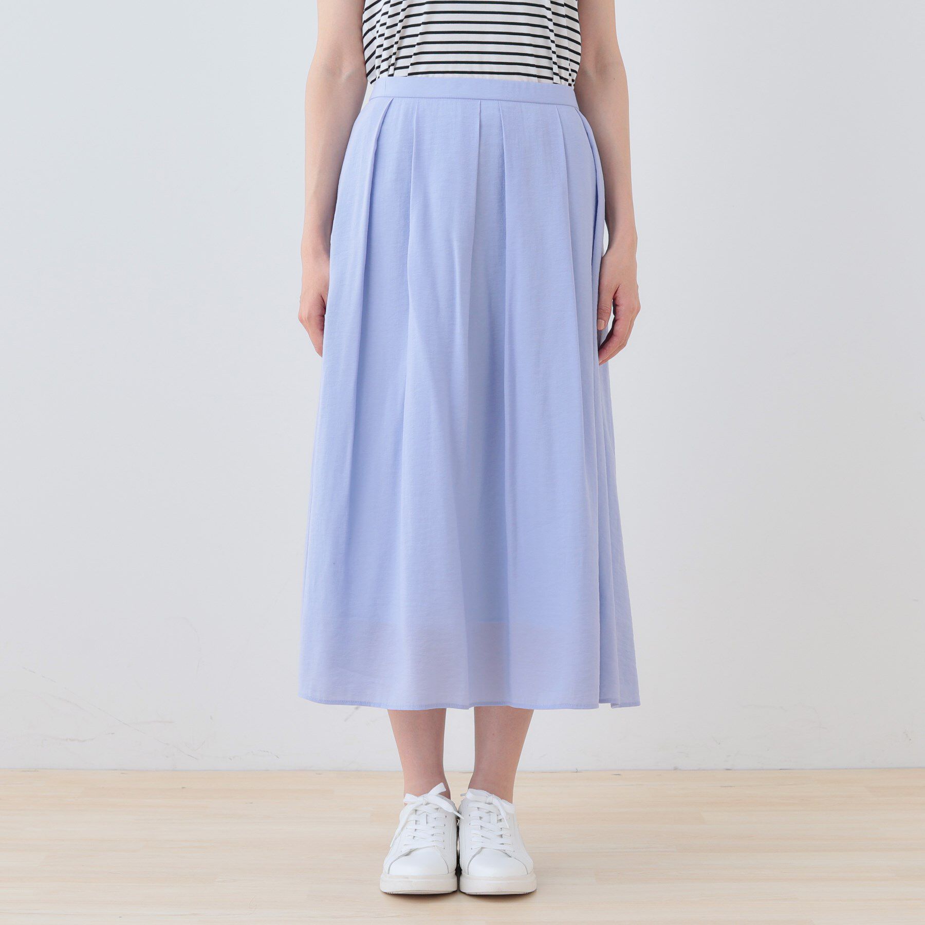 INDIVI「【洗える／SETUP可能】シアータックフレアスカート」|スカート|