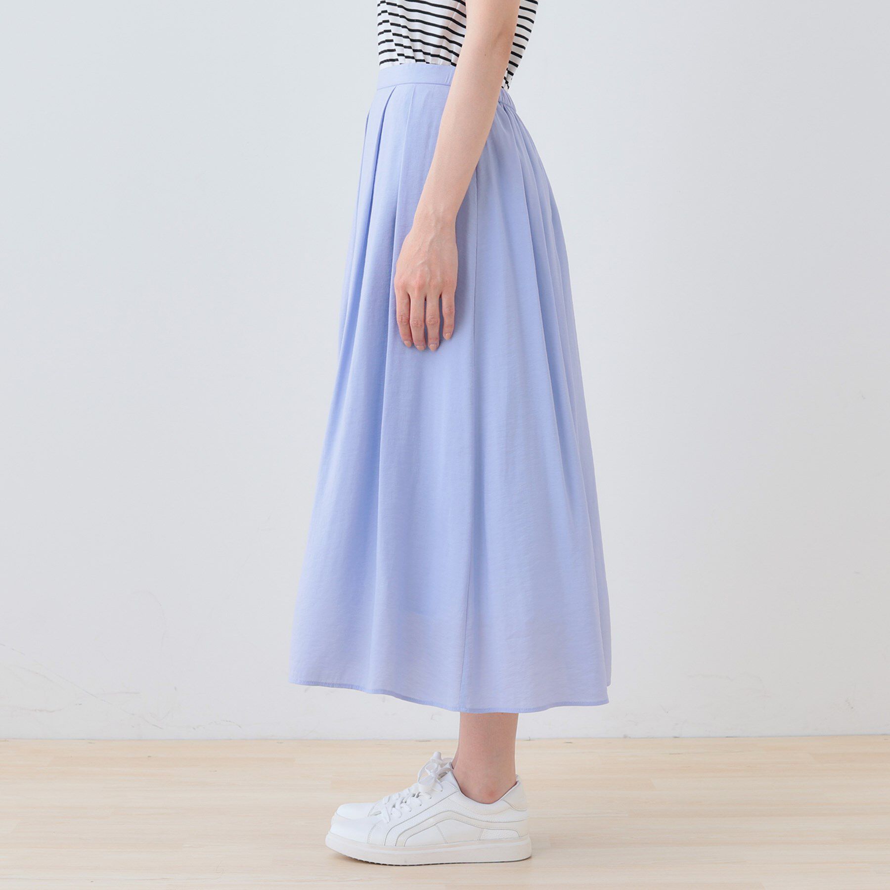INDIVI「【洗える／SETUP可能】シアータックフレアスカート」|スカート|