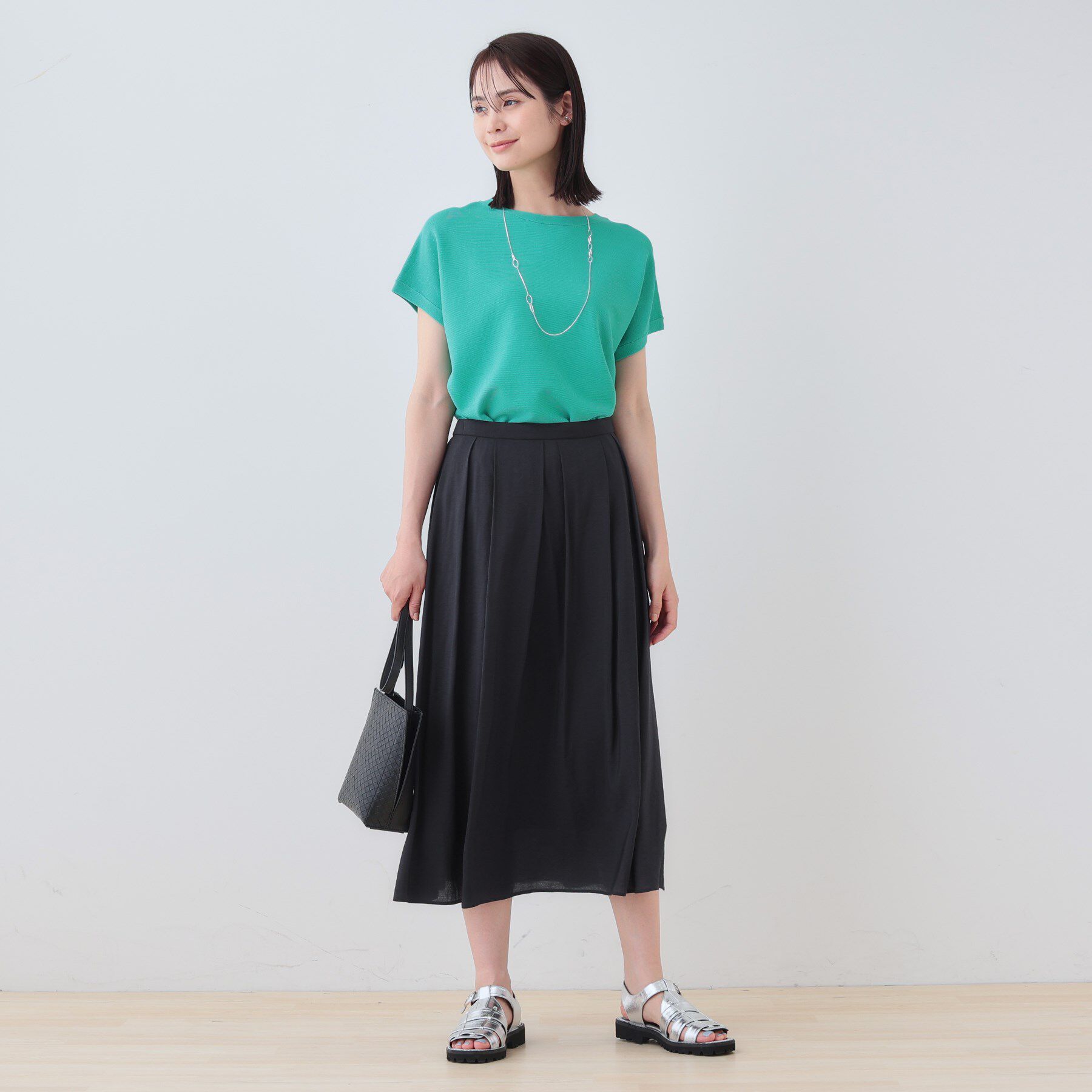 INDIVI「【洗える／SETUP可能】シアータックフレアスカート」|スカート|