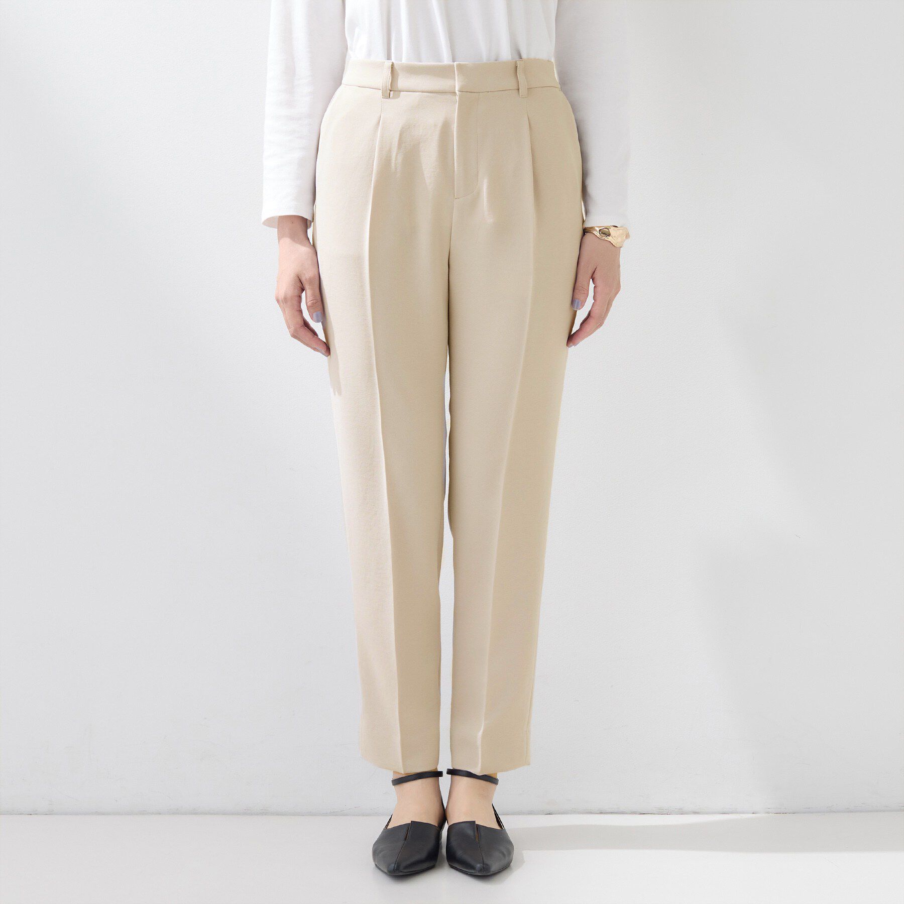 INDIVI「【洗える／UVケア／SETUP可】着る日傘テーパードパンツ」|その他|