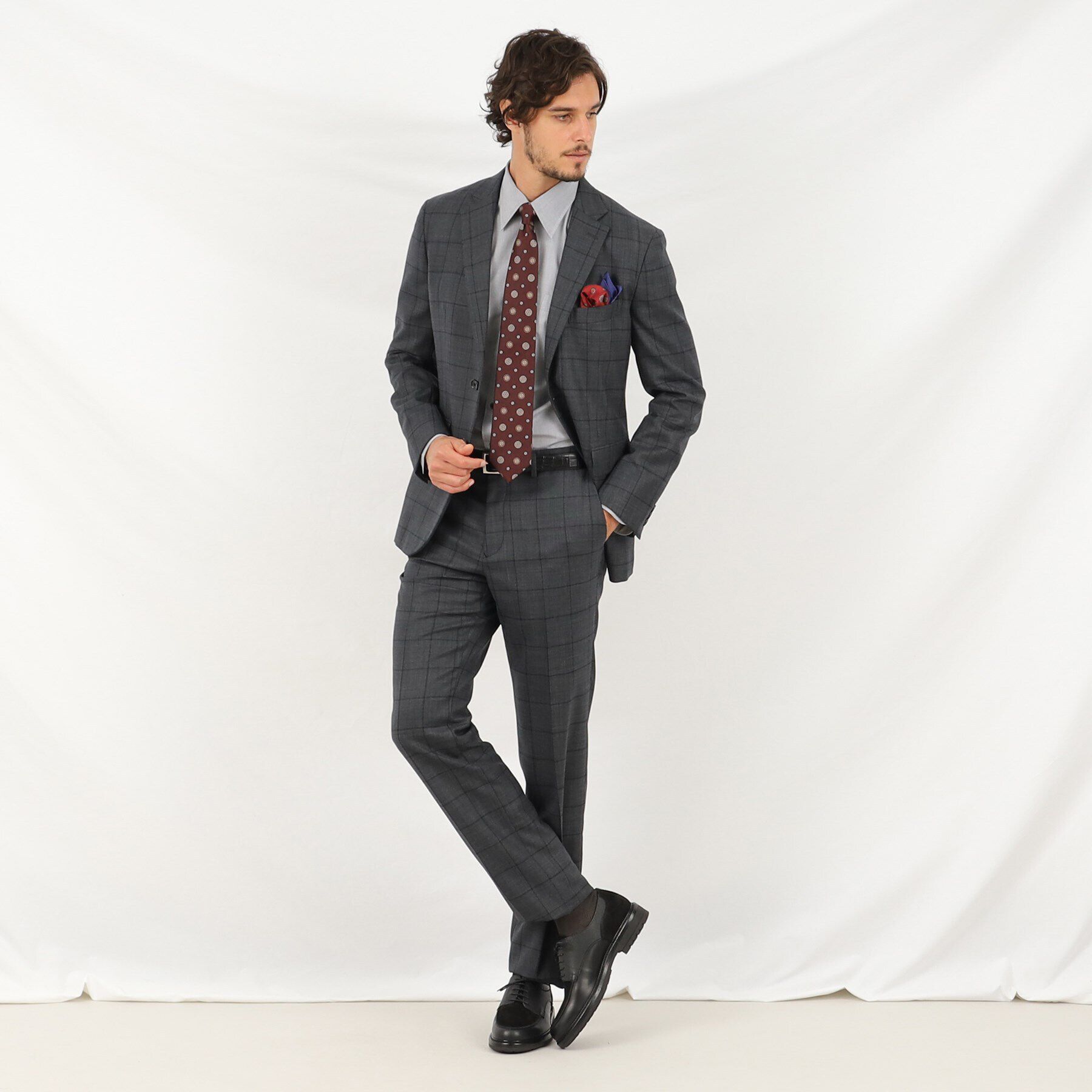 TAKEO KIKUCHI「シャイニー ウインドウペン パンツ」|その他|