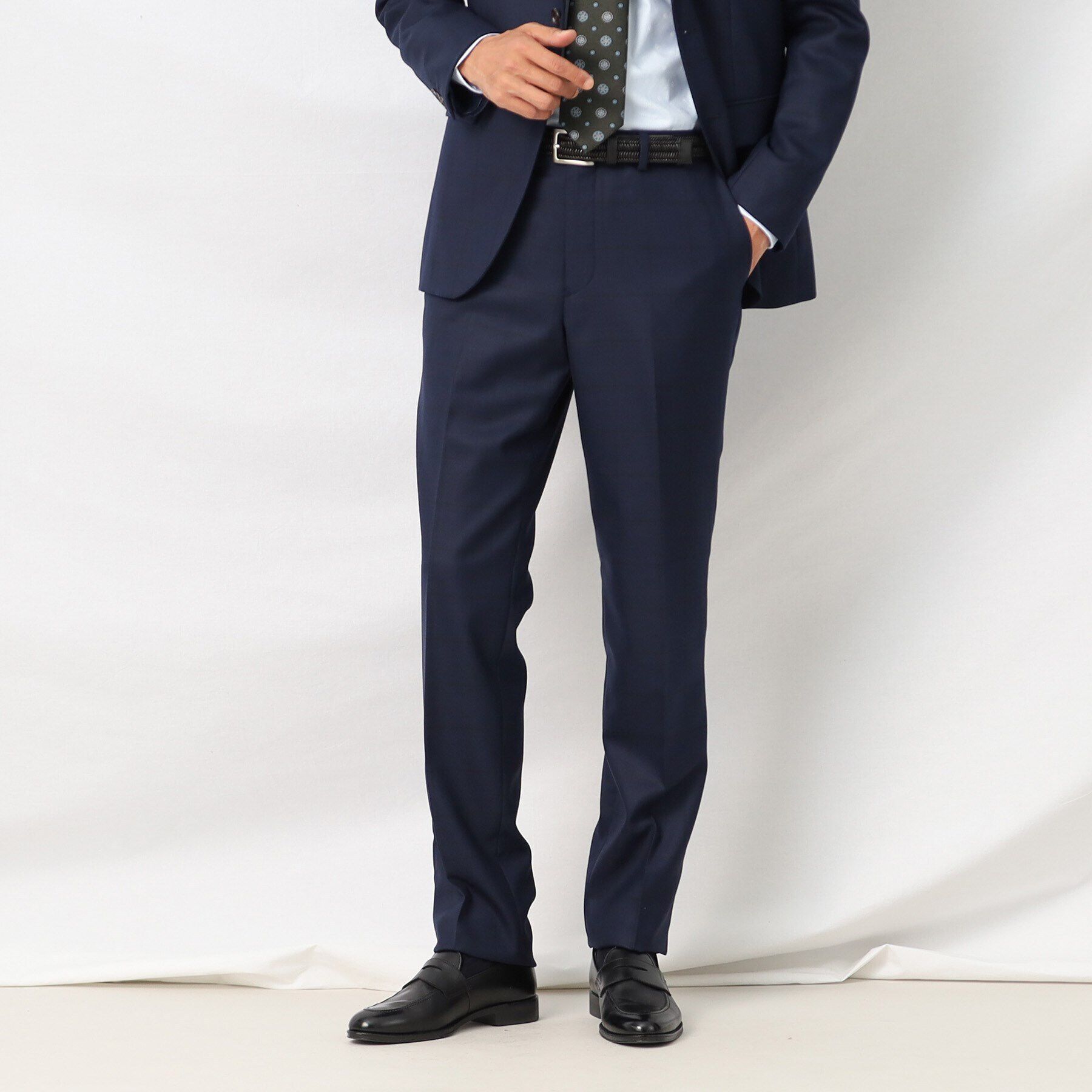 TAKEO KIKUCHI「シャイニー ウインドウペン パンツ」|その他|ネイビー(293)