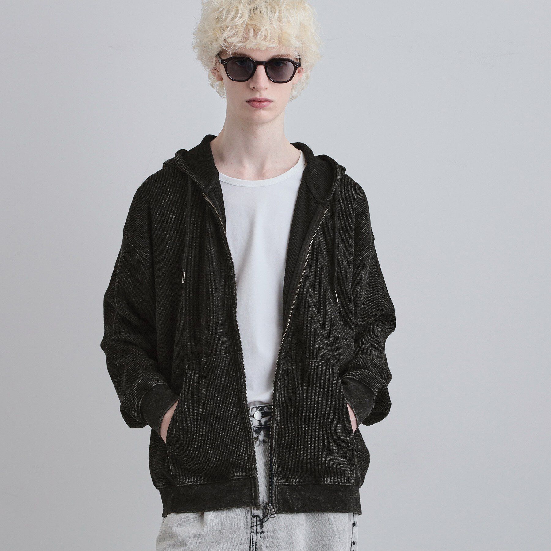 tk.TAKEO KIKUCHI「ヴィンテージワッフルジップパーカー」|パーカー|