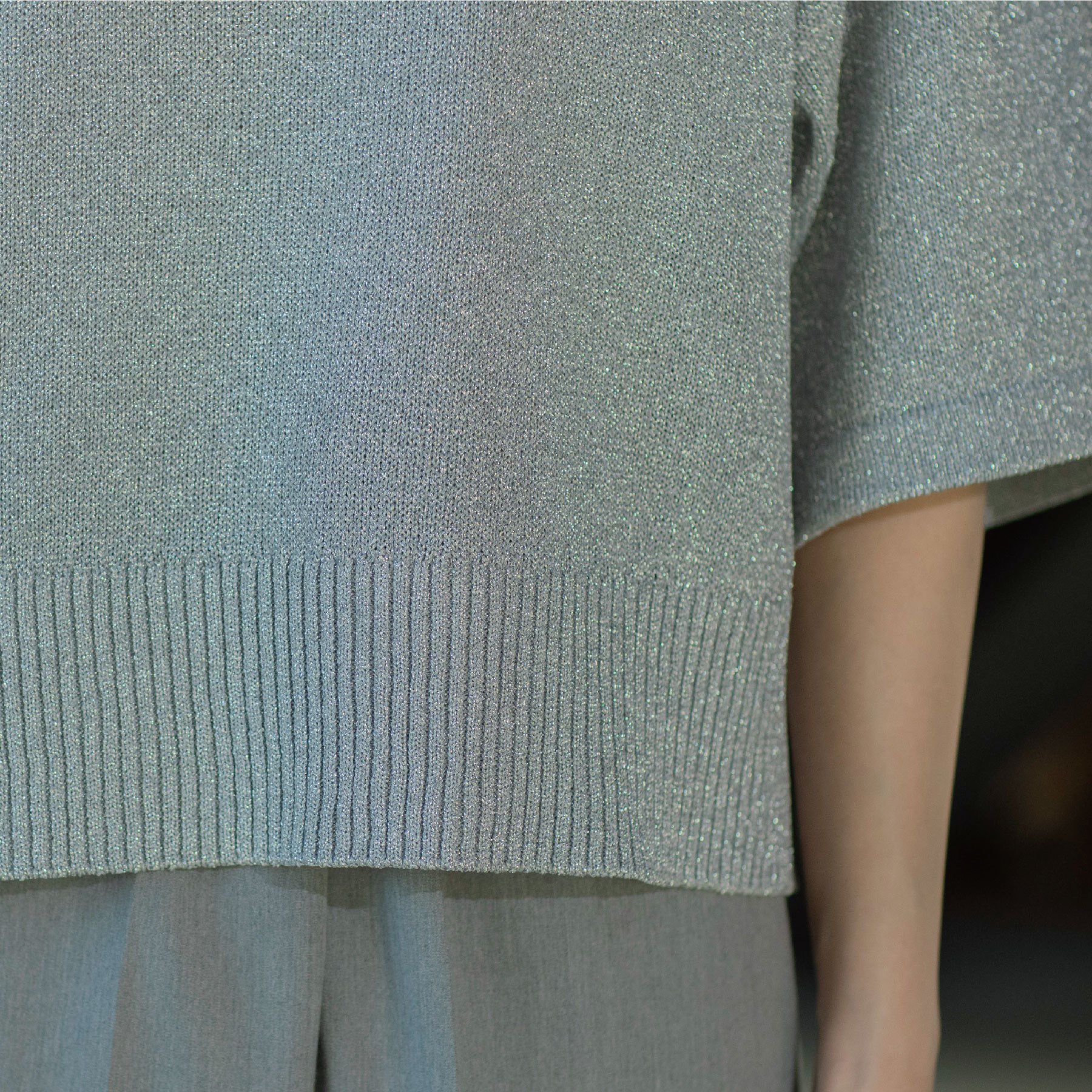 OPAQUE.CLIP「ラメハーフスリーブトップス」|ニット・セーター|