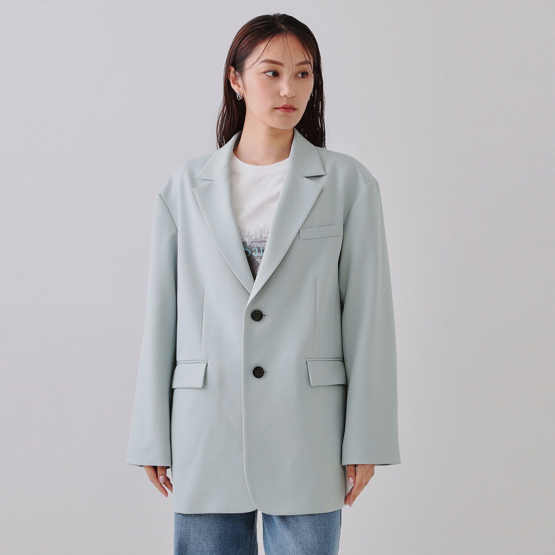 OPAQUE.CLIP「オーバーサイズテーラードジャケット【洗える】」|テーラードジャケット|