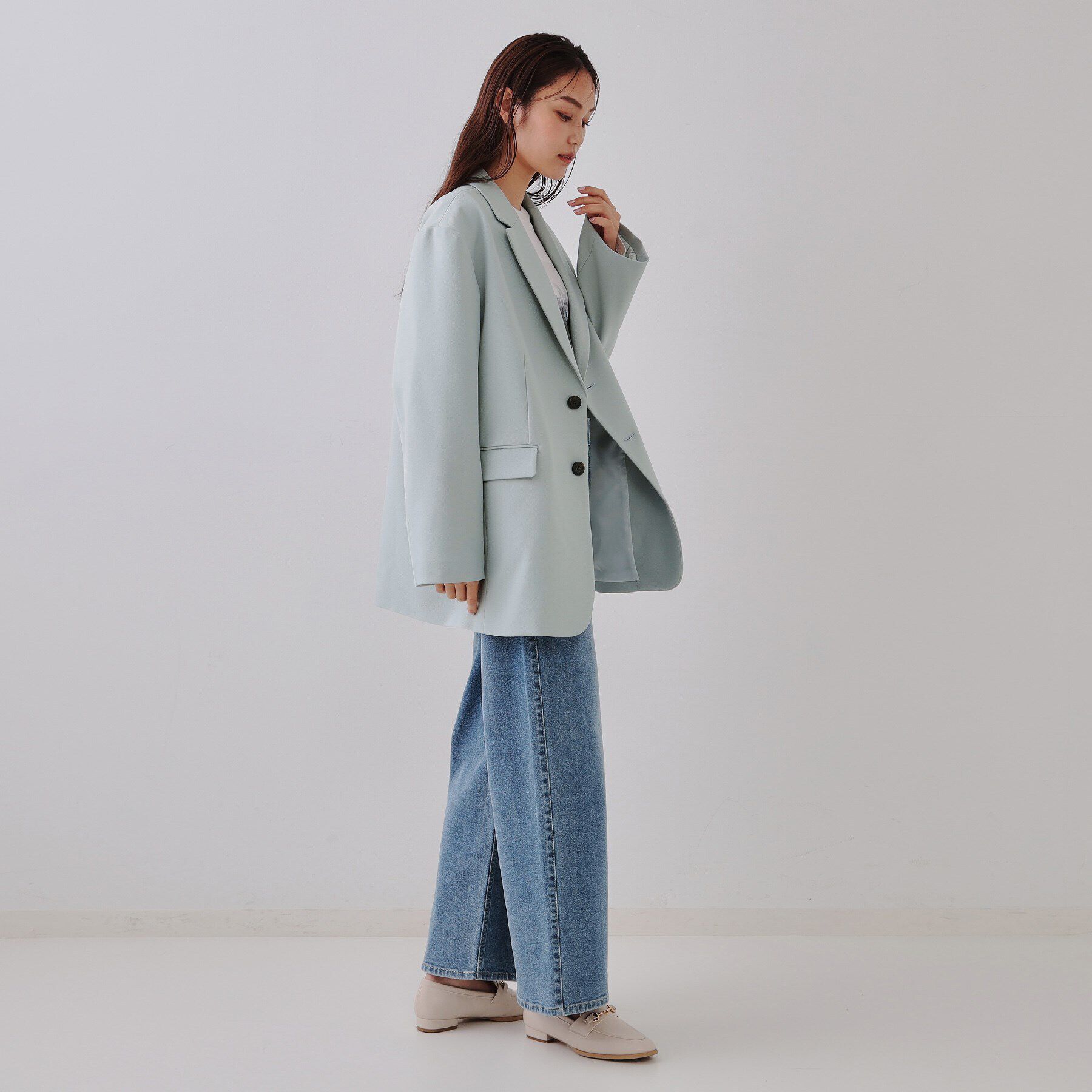 OPAQUE.CLIP「オーバーサイズテーラードジャケット【洗える】」|テーラードジャケット|