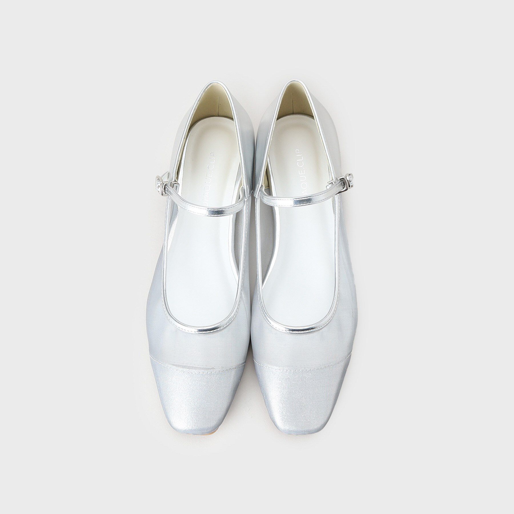 OPAQUE.CLIP「【抗菌防臭加工／長さ調整可能】チュールコンビシアーメリージェーン」|パンプス|