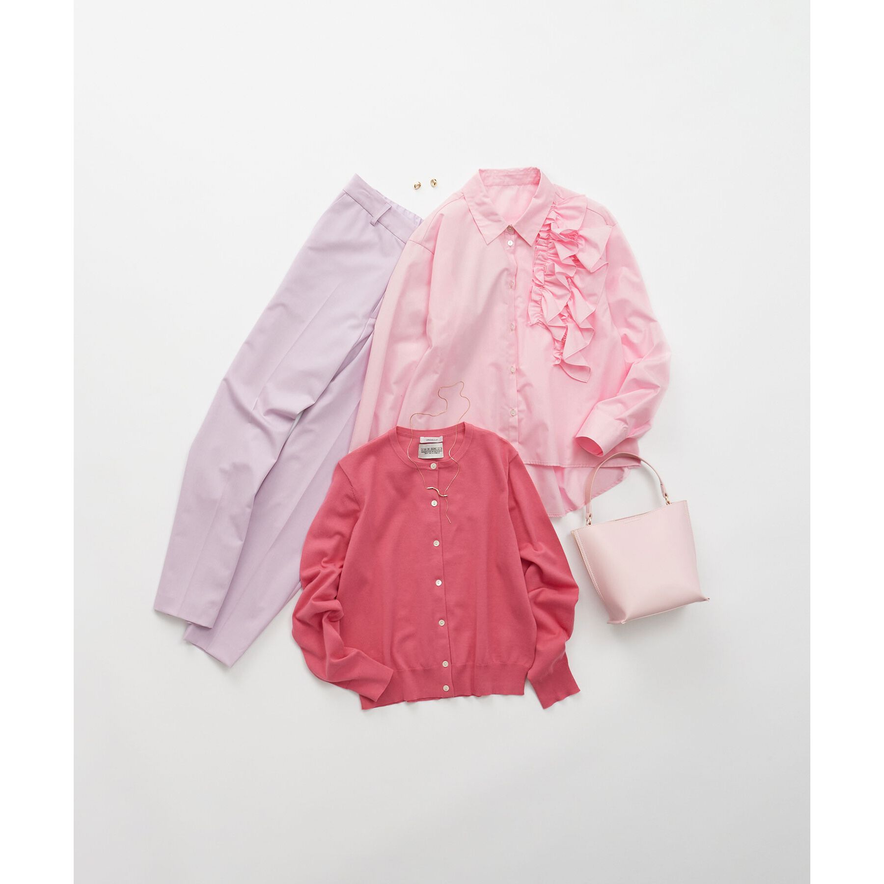 OPAQUE.CLIP「クルーネックニットカーディガン/オーガニックコットン混【UV/洗濯機洗い可】」|カーディガン|