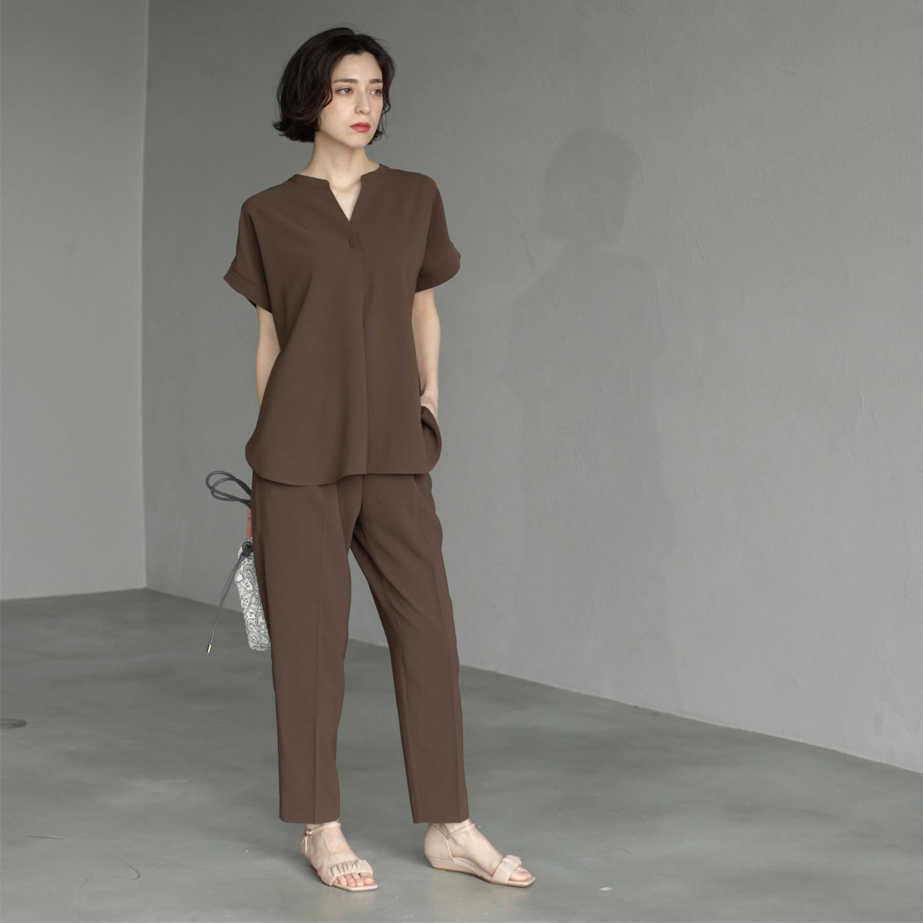 OPAQUE.CLIP「《6色展開/丈が選べる》美脚イージーテーパードパンツ/セットアップ対応【ストレッチ/洗濯機洗い可/防」|その他|