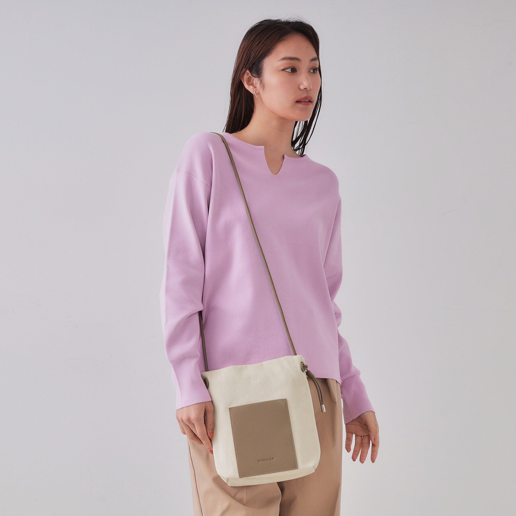 OPAQUE.CLIP「【長さ調整可能】巾着ドロストーリングミニショルダーバッグ」|ショルダー・メッセンジャー|