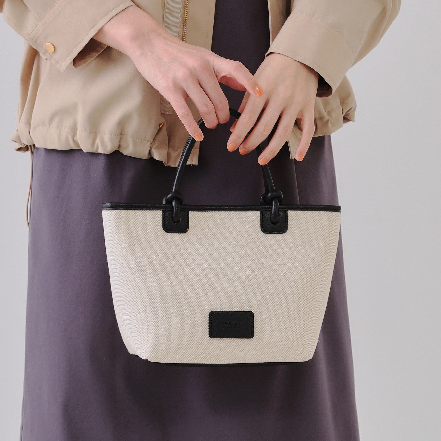 OPAQUE.CLIP「【2WAY】キャンバストリミングトートバッグ」|トートバッグ|