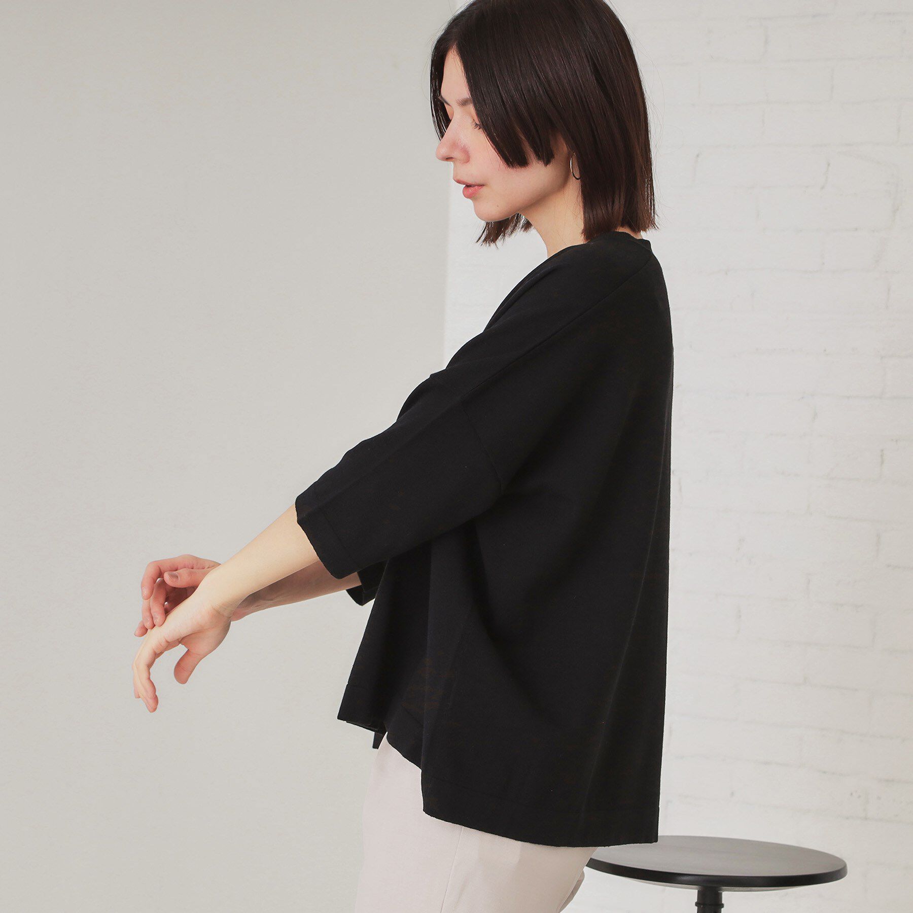 OPAQUE.CLIP「リラクシーワイドVネックニット【洗濯機洗い可】」|ニット・セーター|