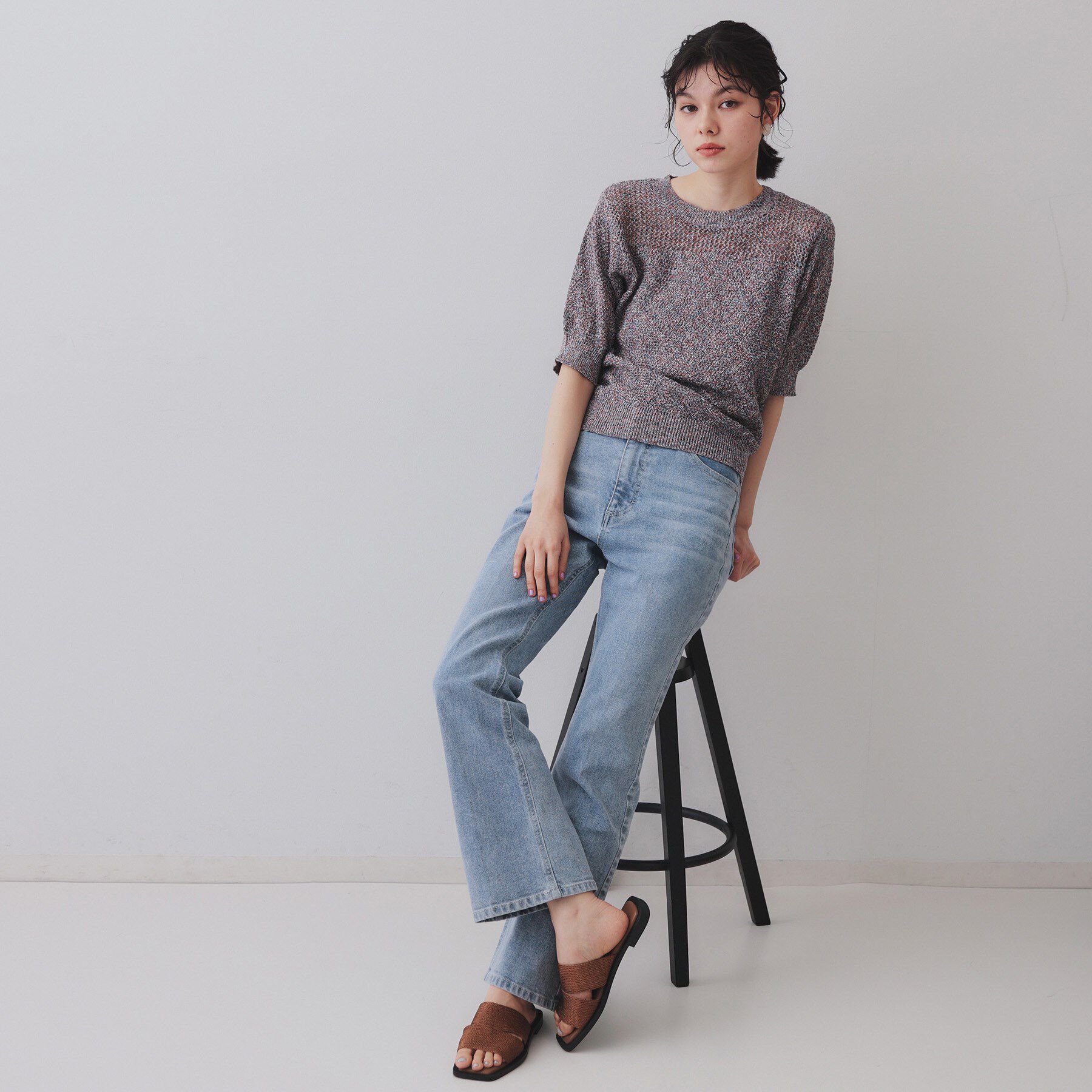 OPAQUE.CLIP「メタルコードミュールサンダル」|サンダル|