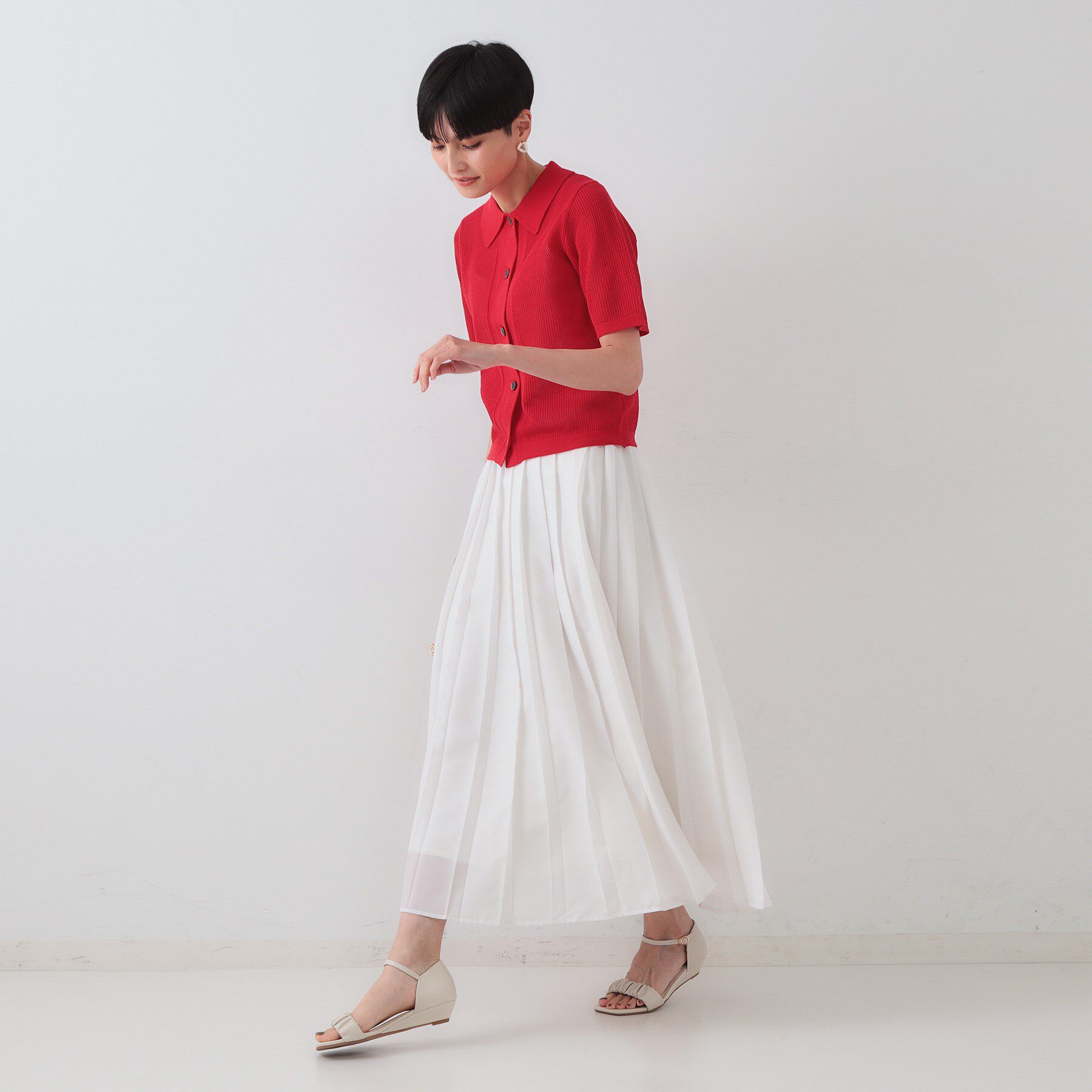 OPAQUE.CLIP「シアープリーツスカート【洗濯機洗い可】」|スカート|