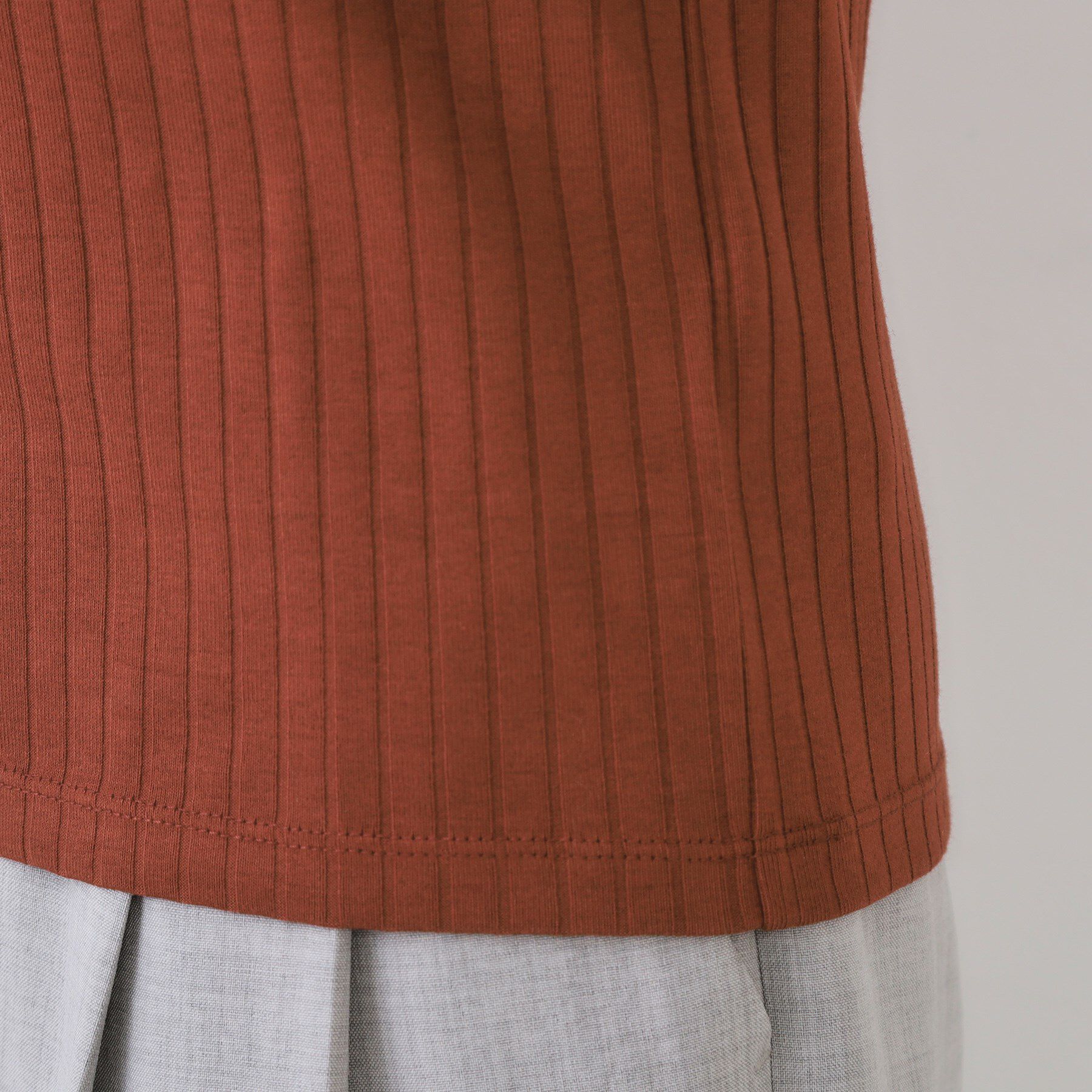 OPAQUE.CLIP「汗染み防止 ボートネックリブカットソー【洗濯機洗い可/抗ピル】」|Tシャツ・カットソー|