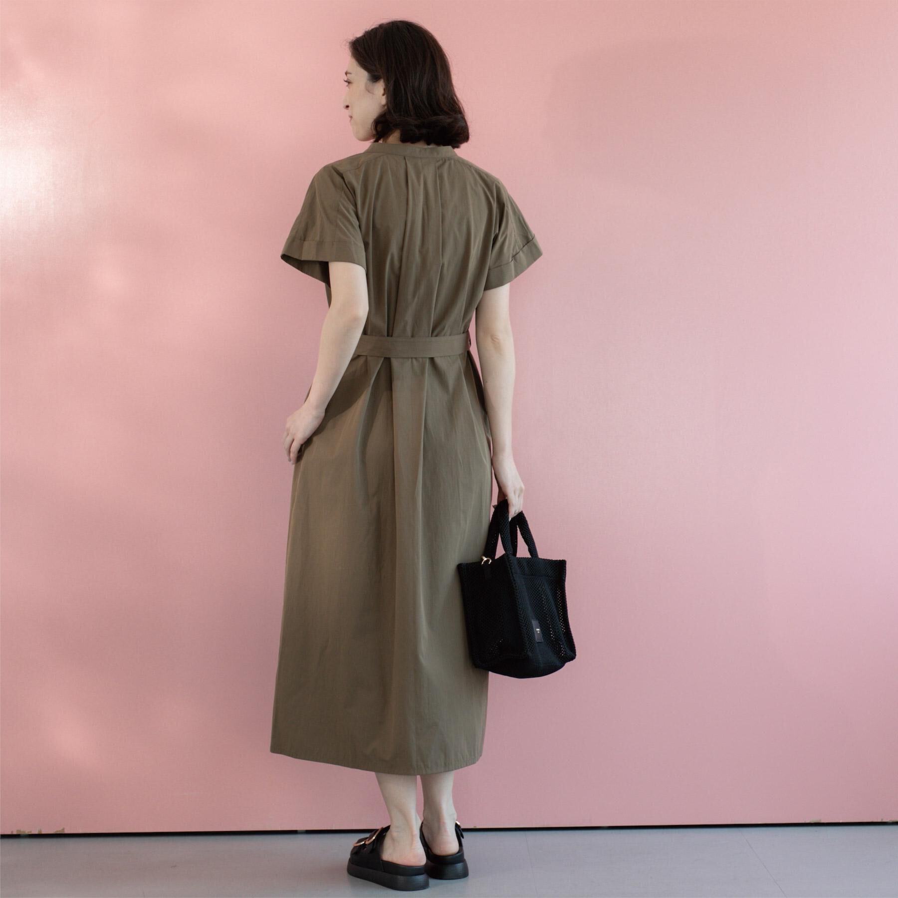 OPAQUE.CLIP「ダブルポケットシャツワンピース【洗濯機洗い可】」|ワンピース|