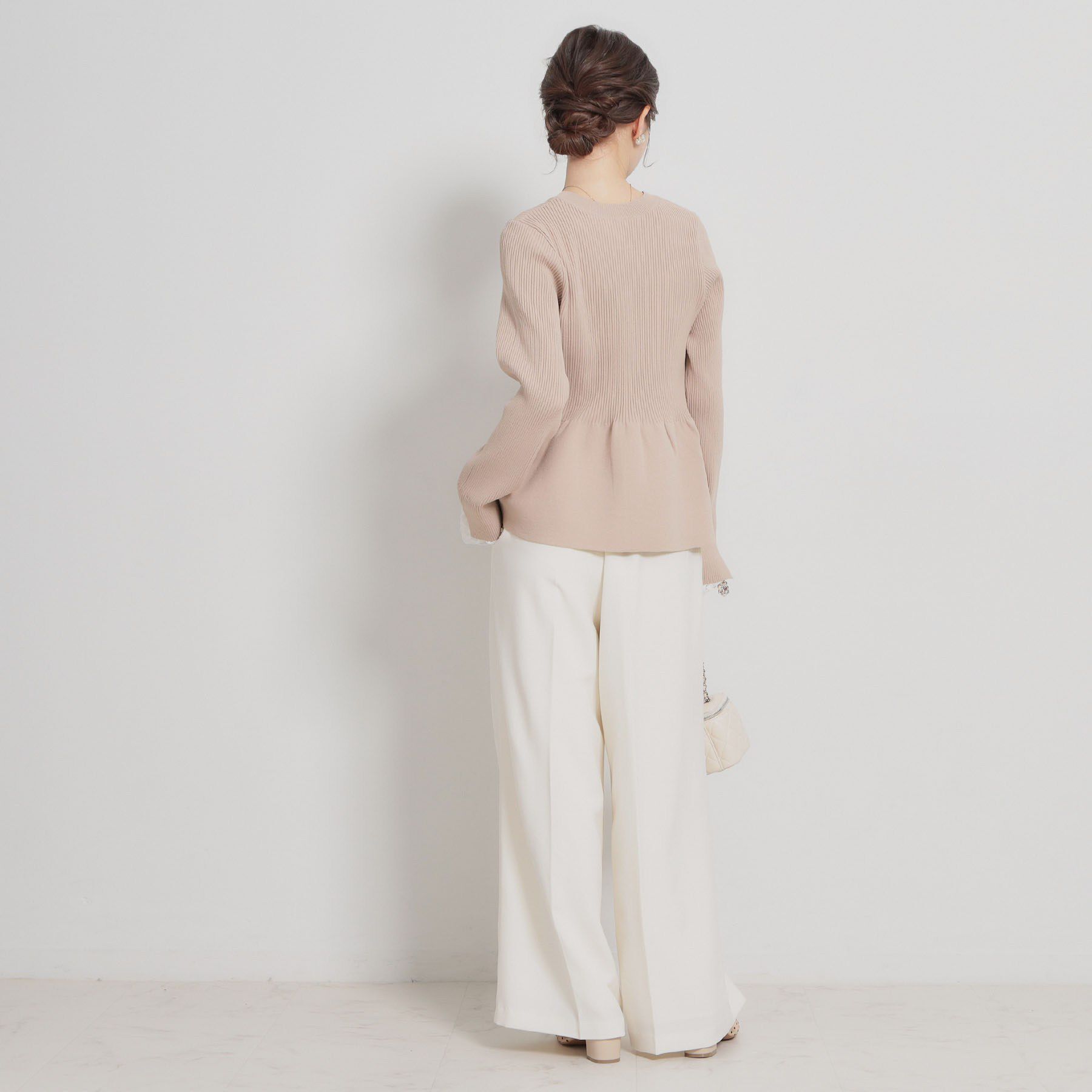 Couture broach「【大人かわいい・洗える】ペプラムニットカーディガン」|カーディガン|