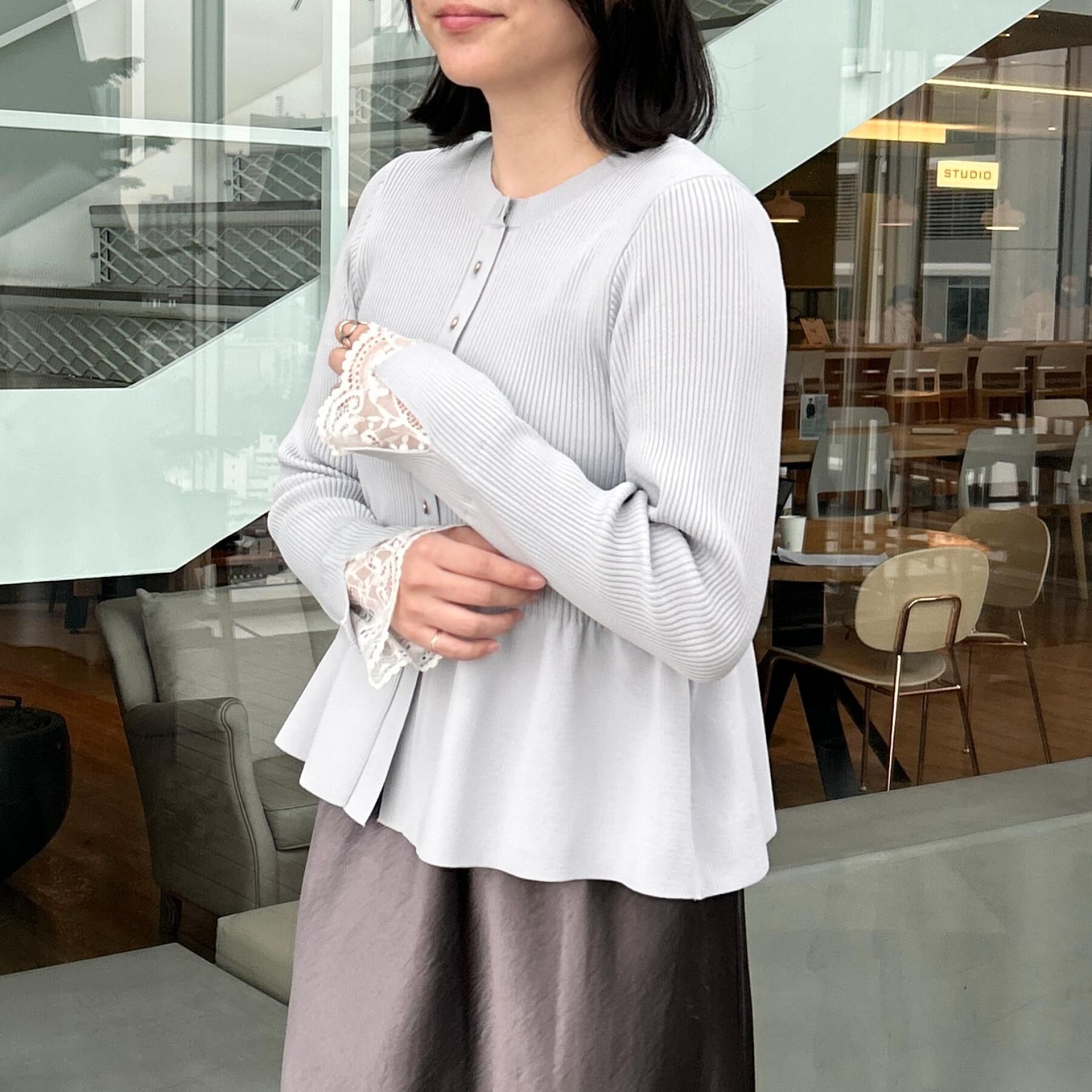 Couture broach「【大人かわいい・洗える】ペプラムニットカーディガン」|カーディガン|