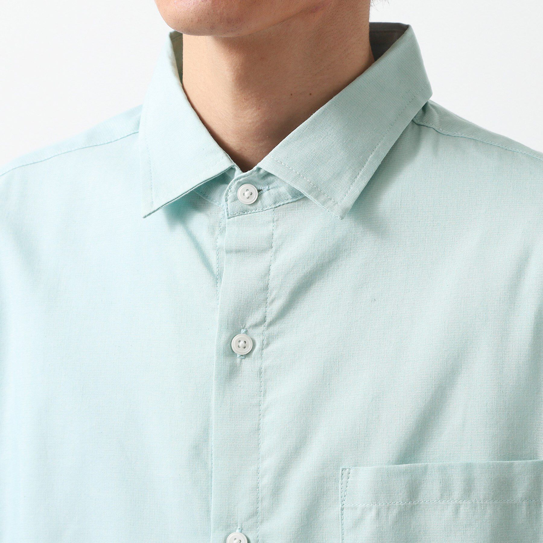 THE SHOP TK「綿麻ポリCOOLMAX（R）長袖シャツ」|シャツ・ブラウス|