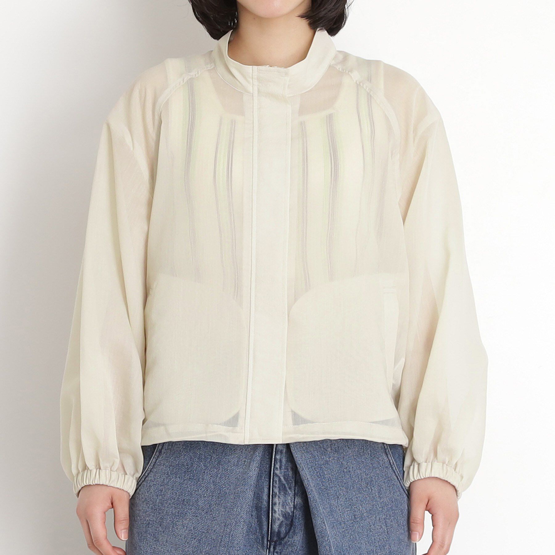 THE SHOP TK「シアースタンドカラーブルゾン【洗える】」|ブルゾン・スタジャン|