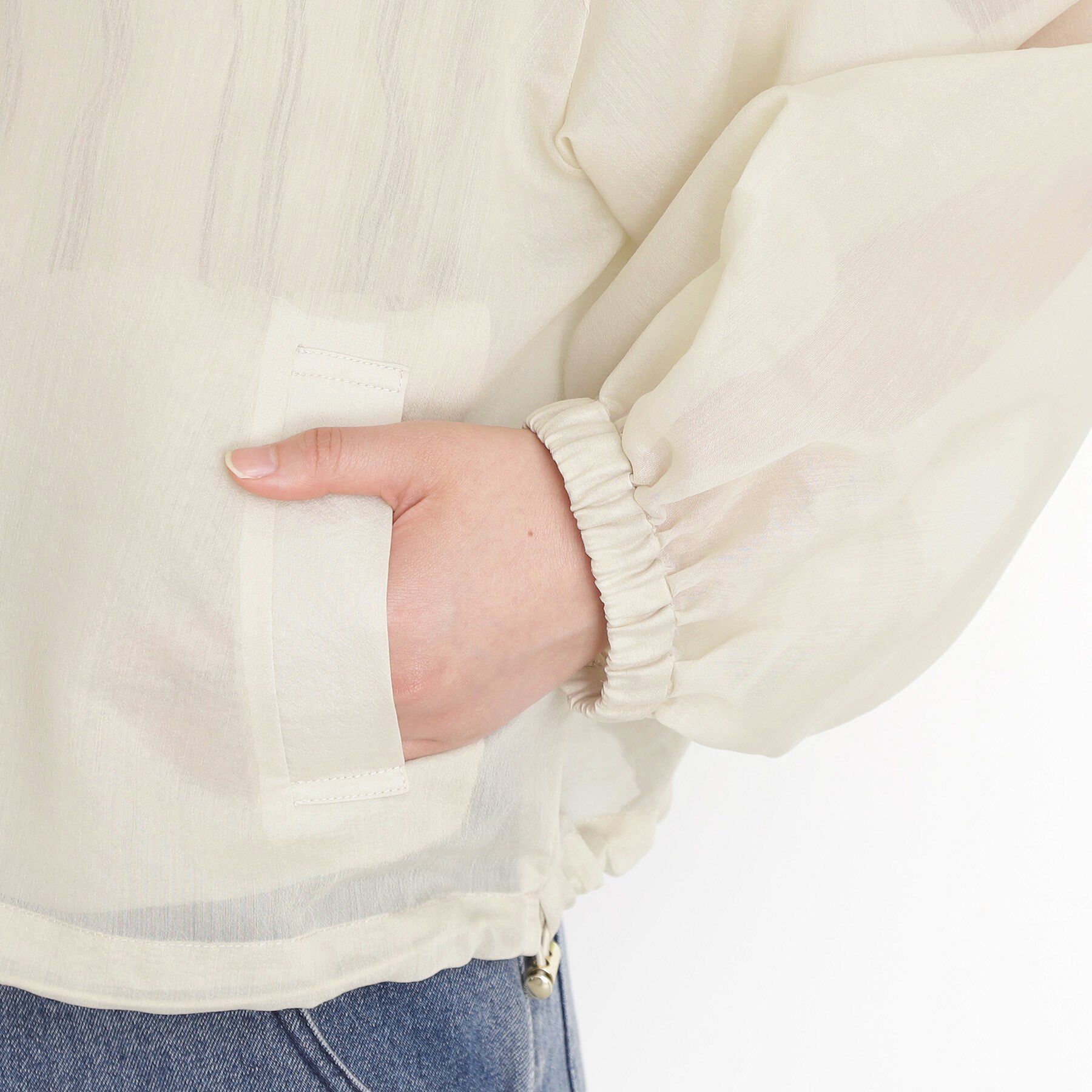 THE SHOP TK「シアースタンドカラーブルゾン【洗える】」|ブルゾン・スタジャン|