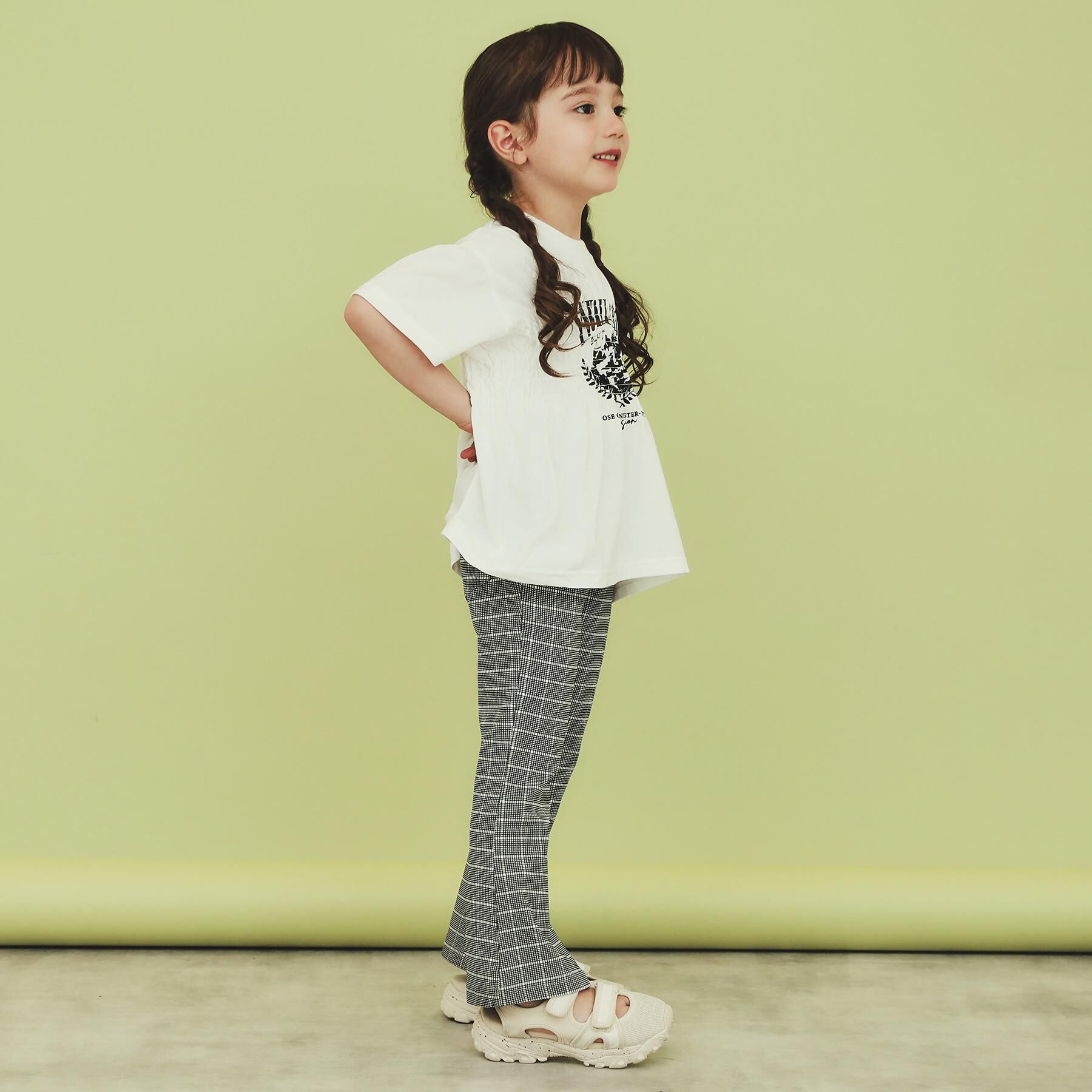 THE SHOP TK「【110-150】シャーリングロゴTシャツ/ママとおそろい・洗濯機OK」|Tシャツ・カットソー|