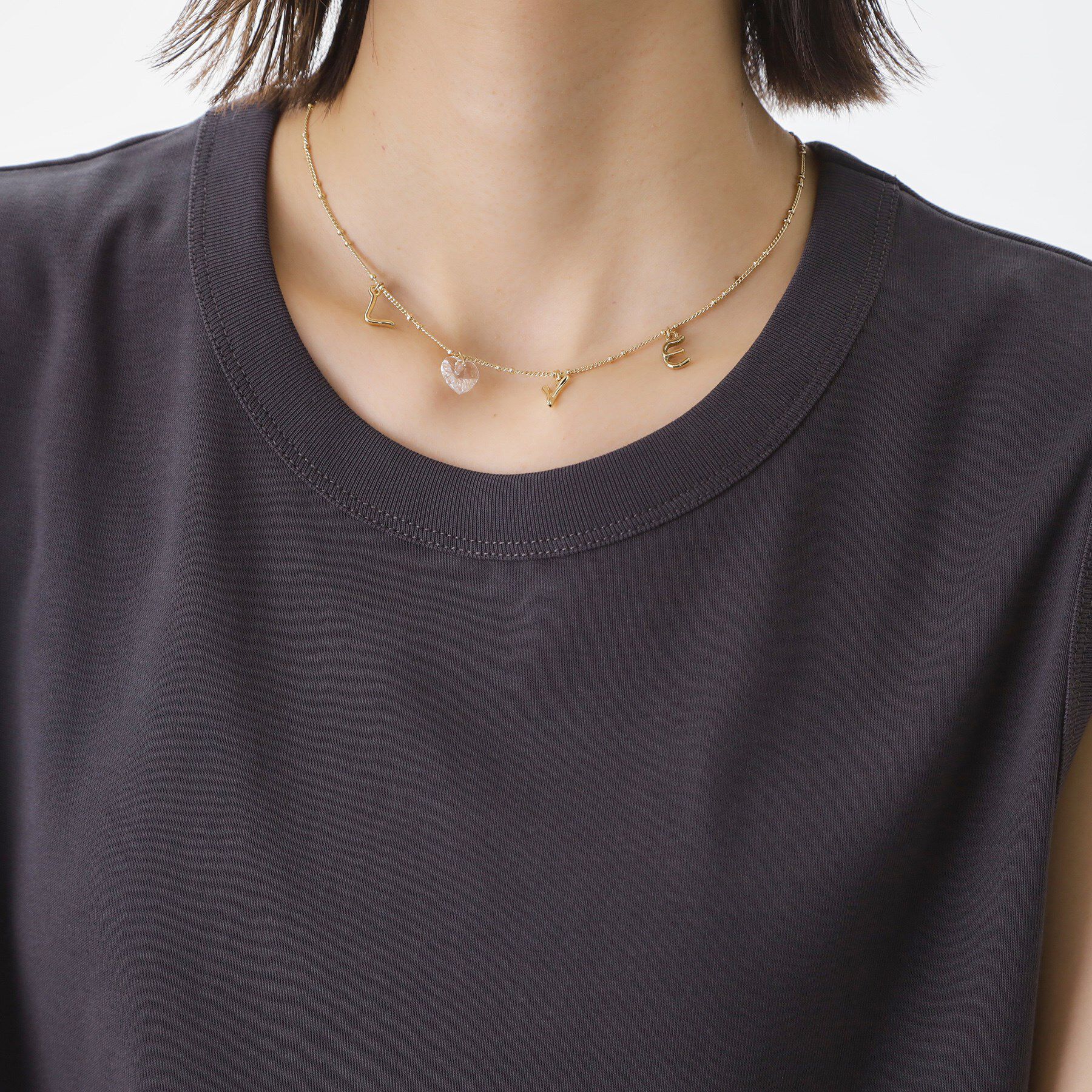 THE SHOP TK「LOVE2連ネックレス」|ネックレス|