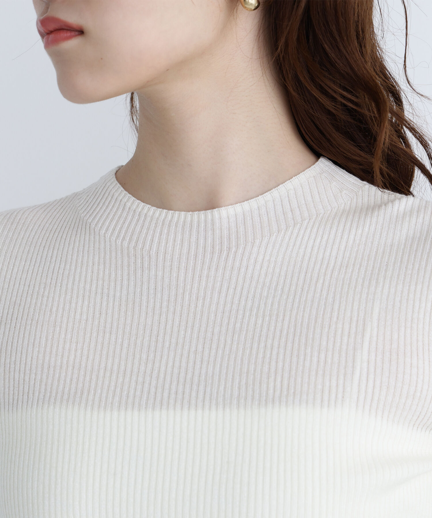  「ペプラムベスト＆リブニット」|ニット・セーター|