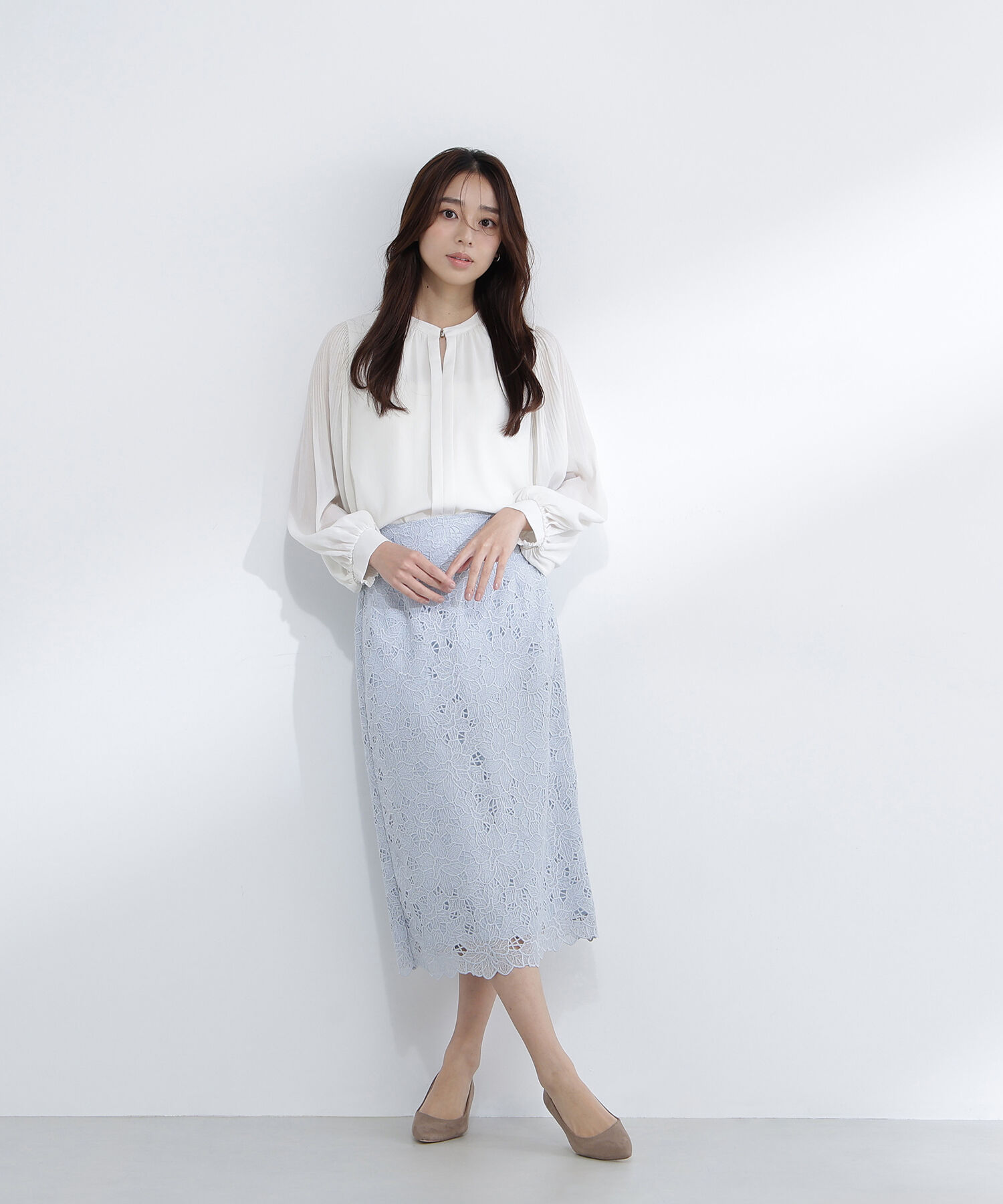  「メタルポイント楊柳ブラウス」|シャツ・ブラウス|