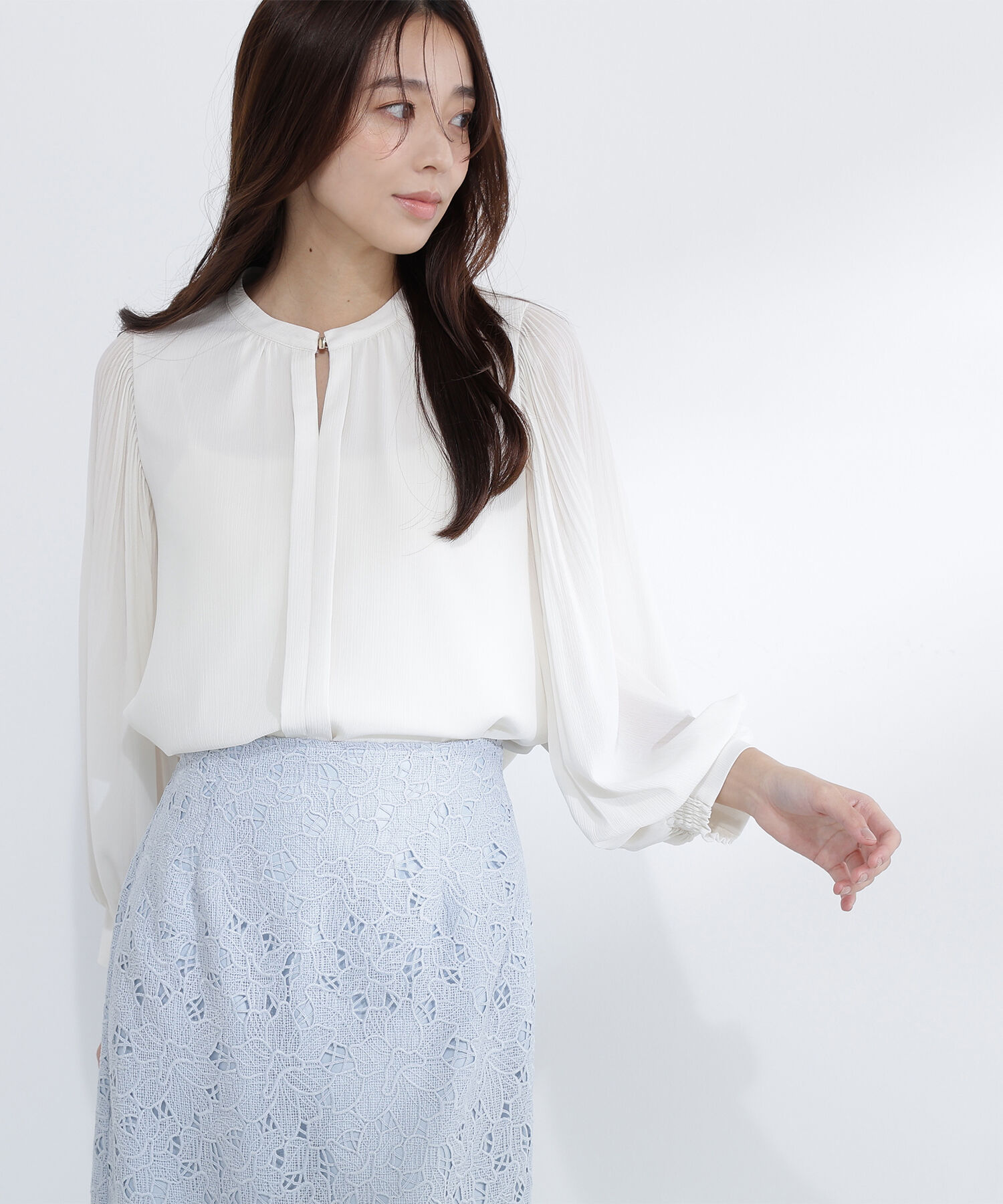  「メタルポイント楊柳ブラウス」|シャツ・ブラウス|