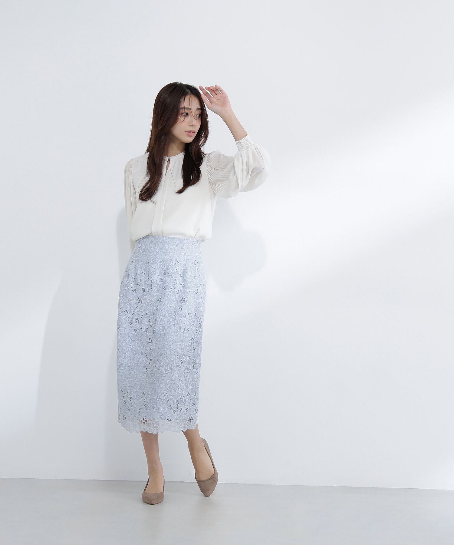  「メタルポイント楊柳ブラウス」|シャツ・ブラウス|