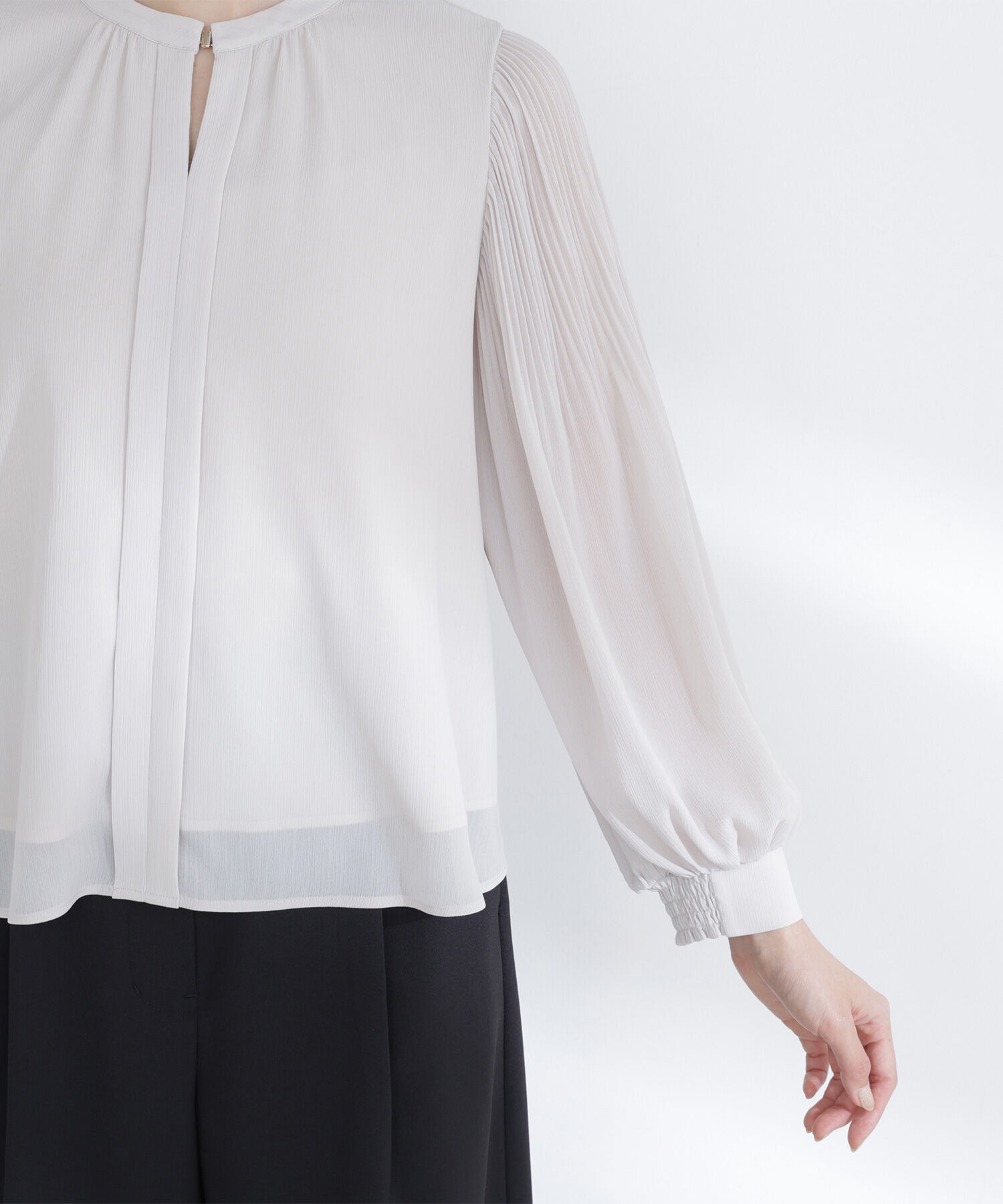  「メタルポイント楊柳ブラウス」|シャツ・ブラウス|