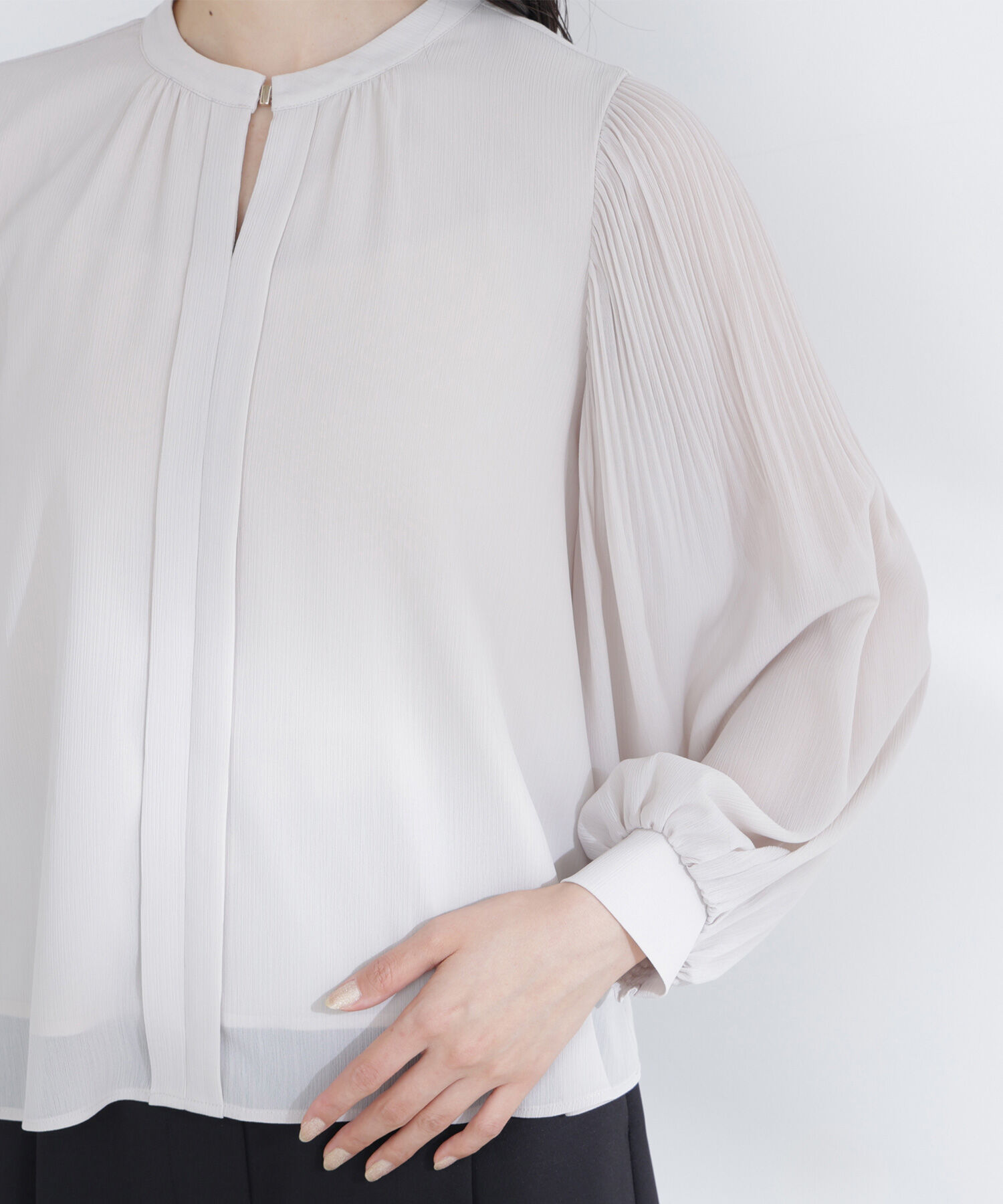  「メタルポイント楊柳ブラウス」|シャツ・ブラウス|