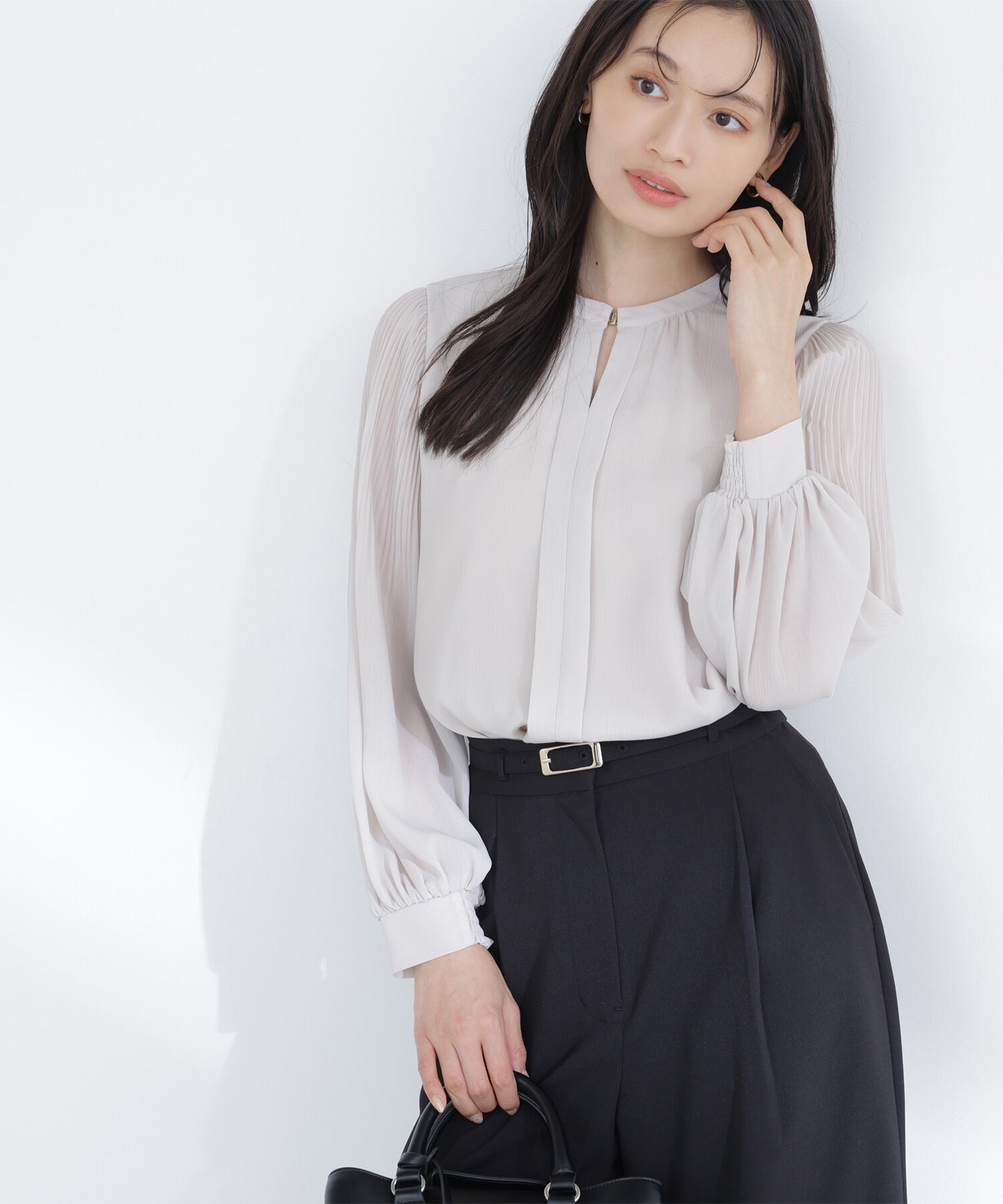  「メタルポイント楊柳ブラウス」|シャツ・ブラウス|