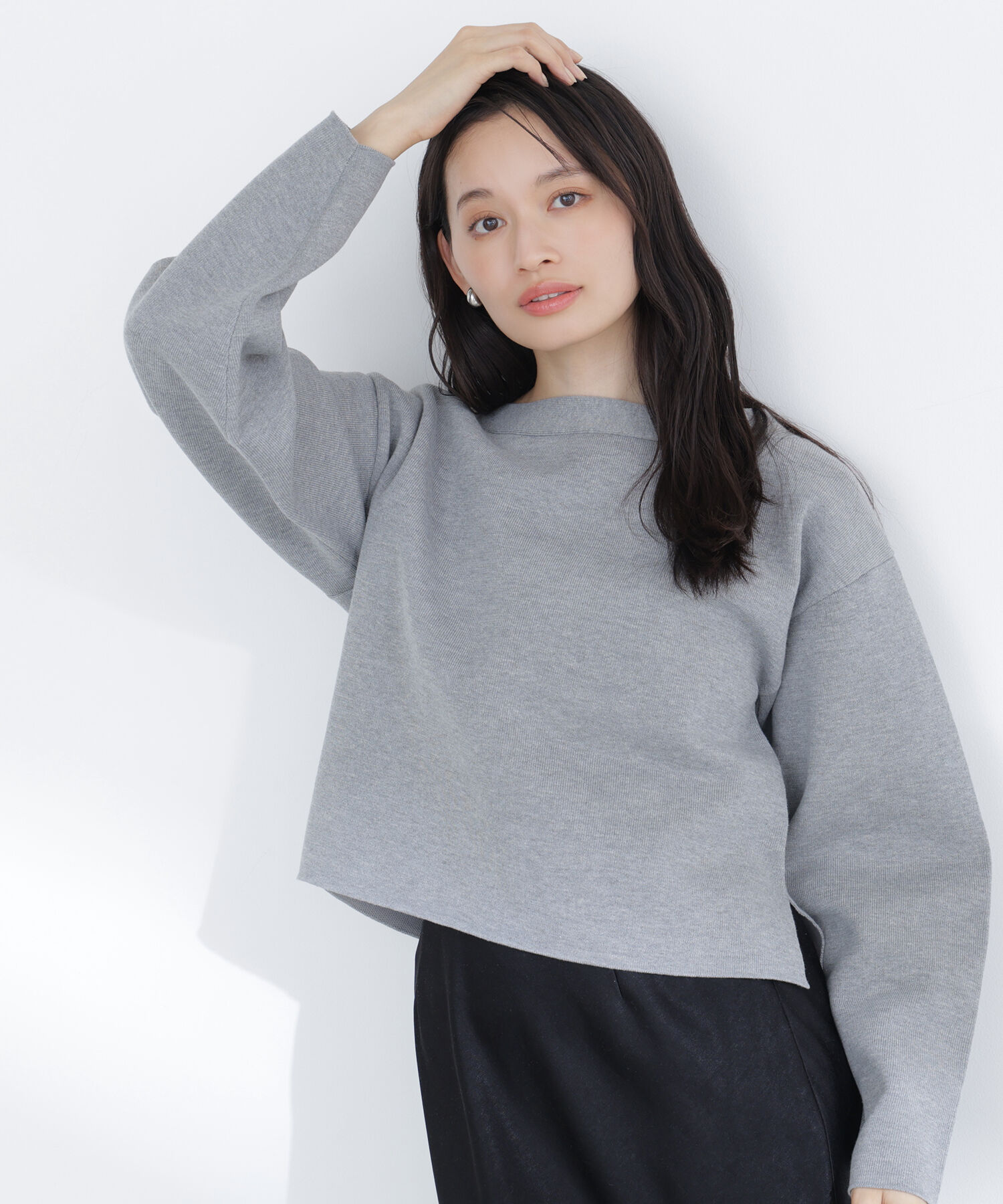  「スウェットライクフォルムニット」|ニット・セーター|