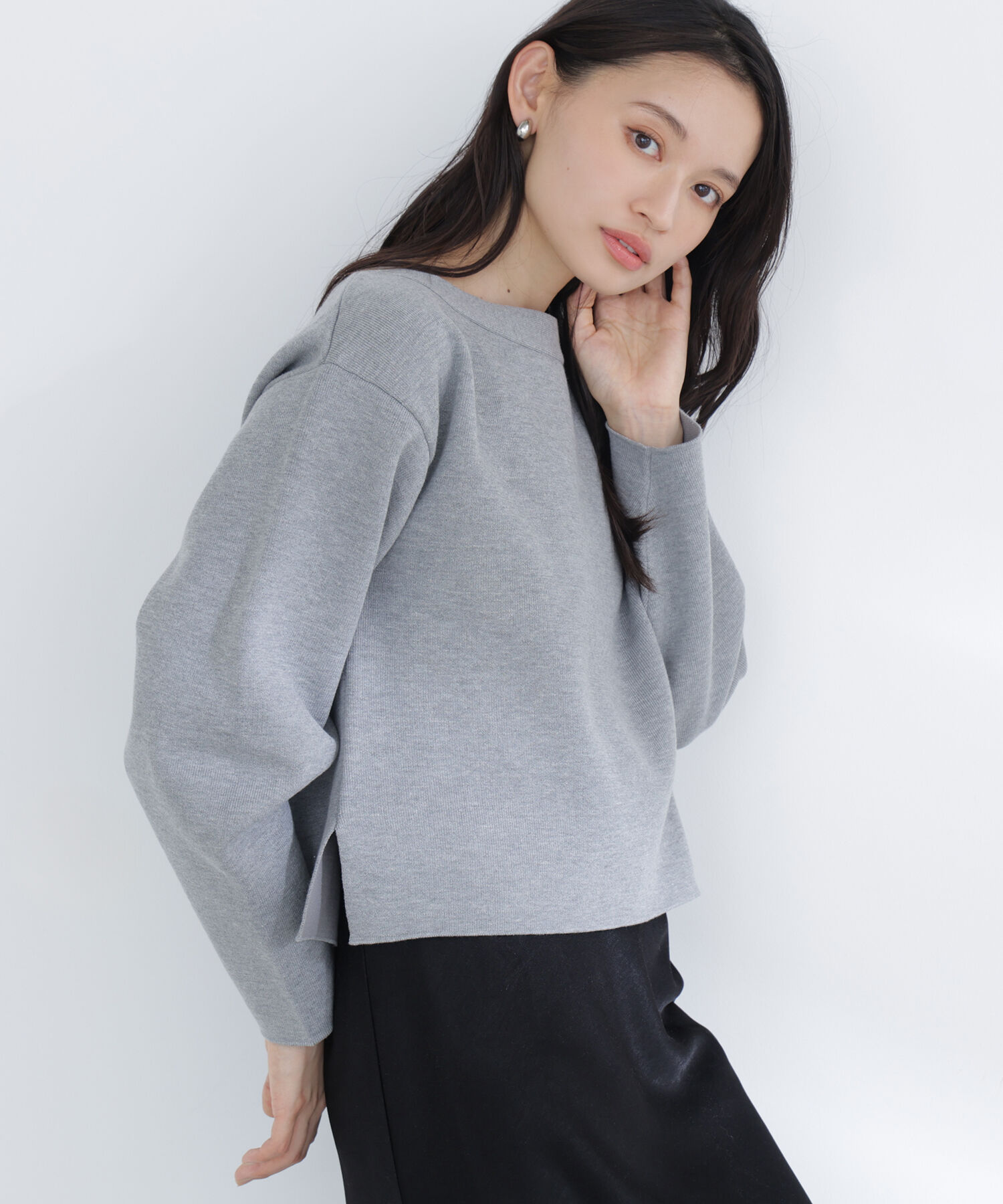  「スウェットライクフォルムニット」|ニット・セーター|