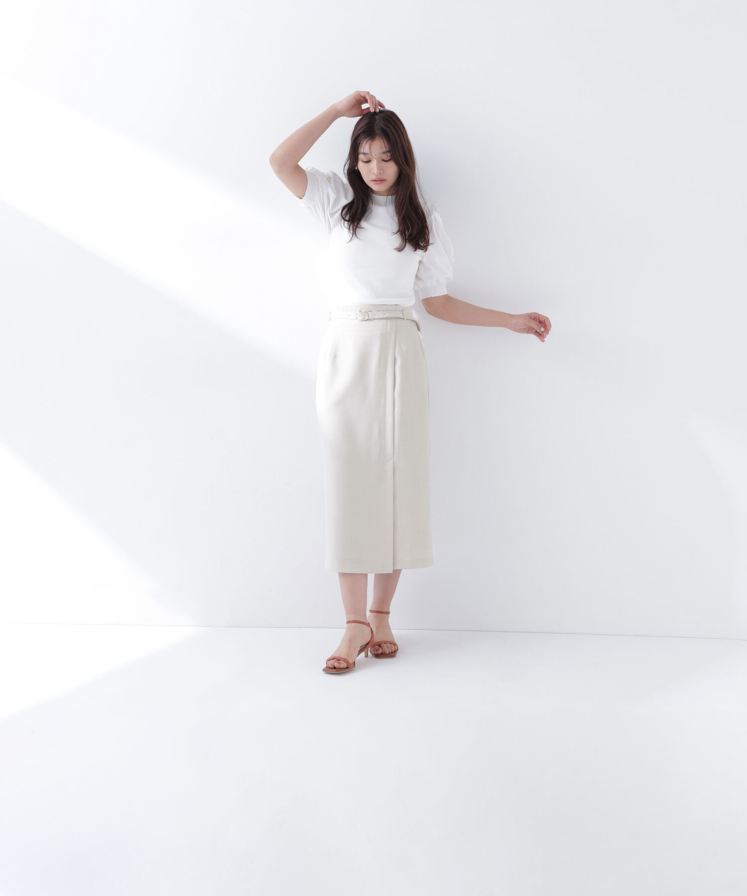  「ベルテッドナロースカート」|スカート|