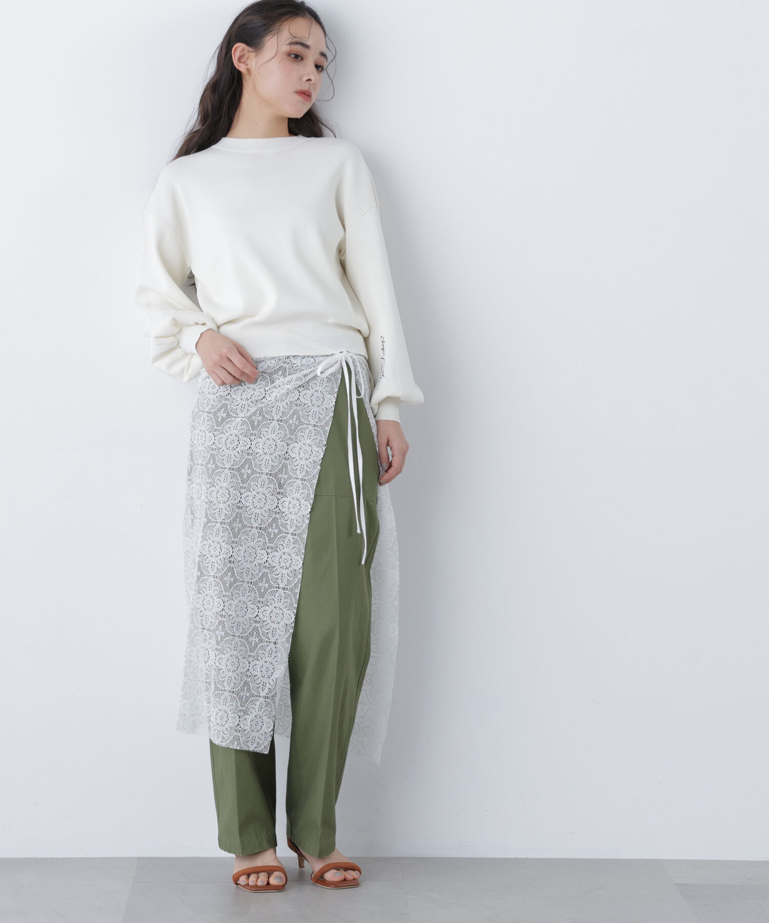  「〈N.〉ロゴ刺繍スウェットライクニット」|ニット・セーター|