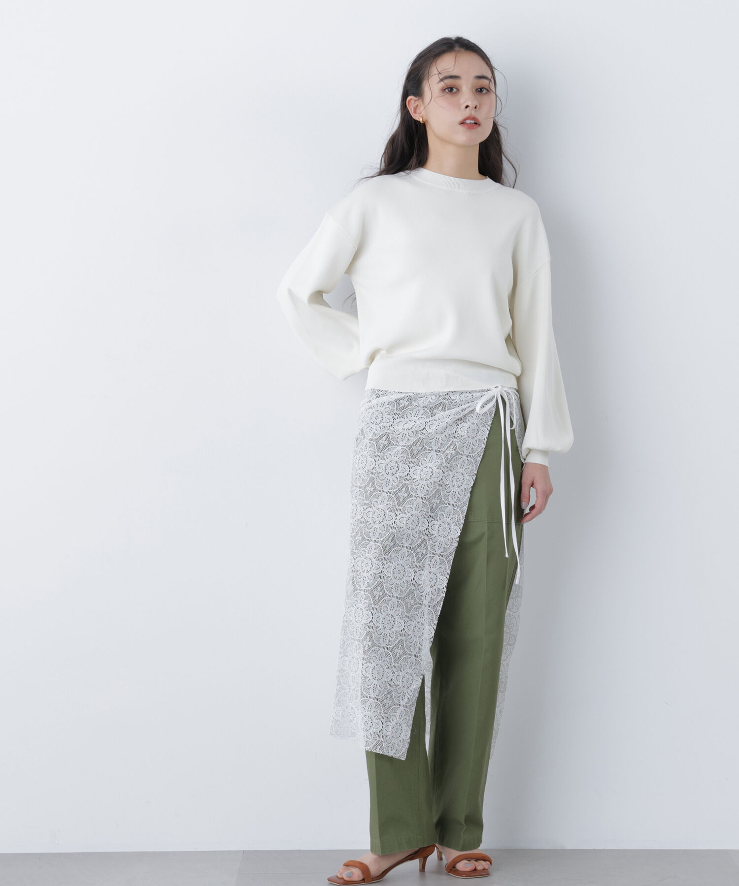  「〈N.〉ロゴ刺繍スウェットライクニット」|ニット・セーター|