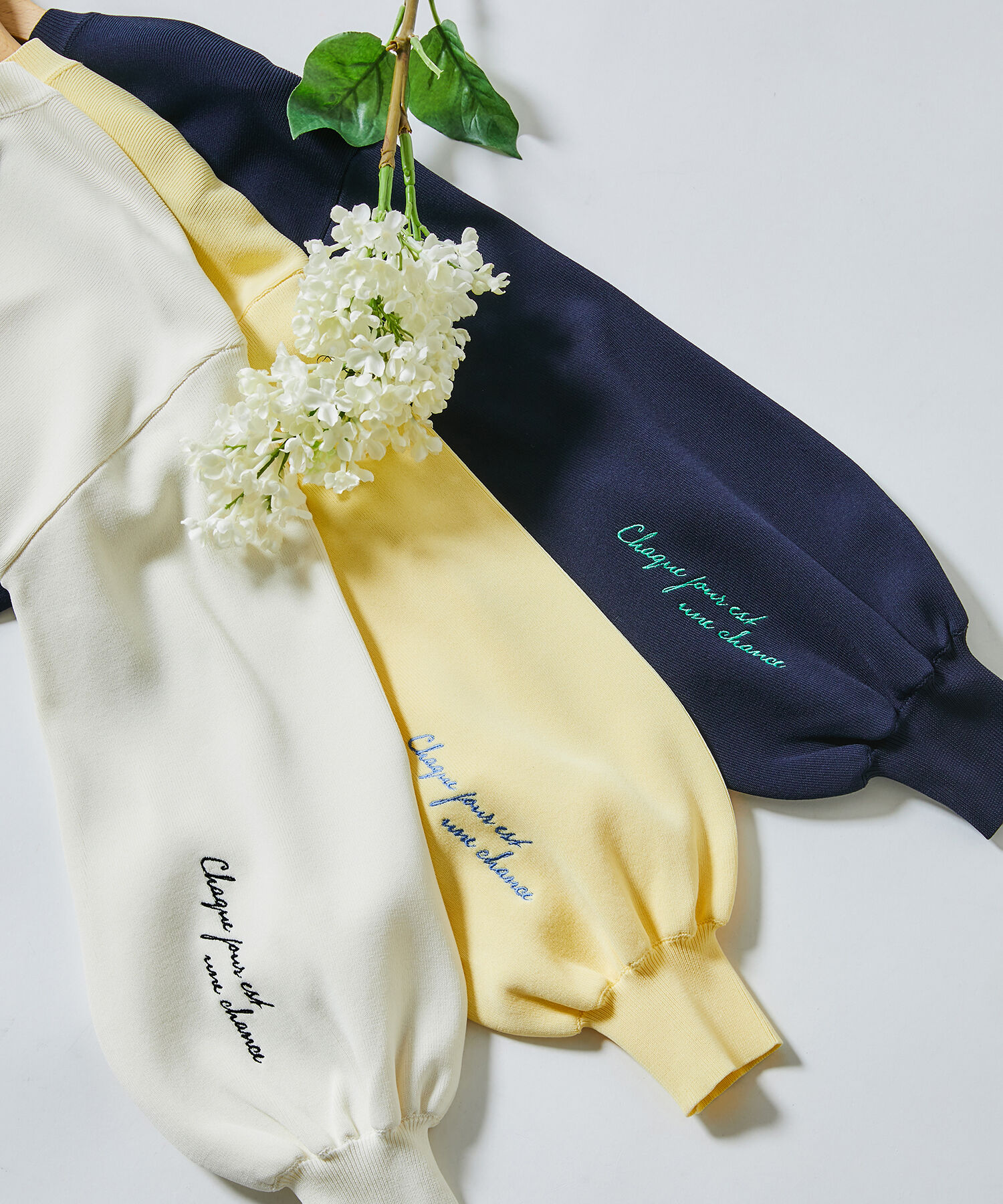  「〈N.〉ロゴ刺繍スウェットライクニット」|ニット・セーター|