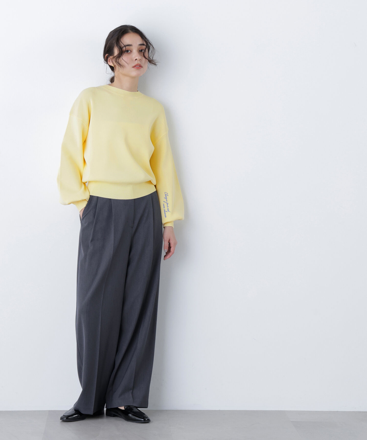  「〈N.〉ロゴ刺繍スウェットライクニット」|ニット・セーター|