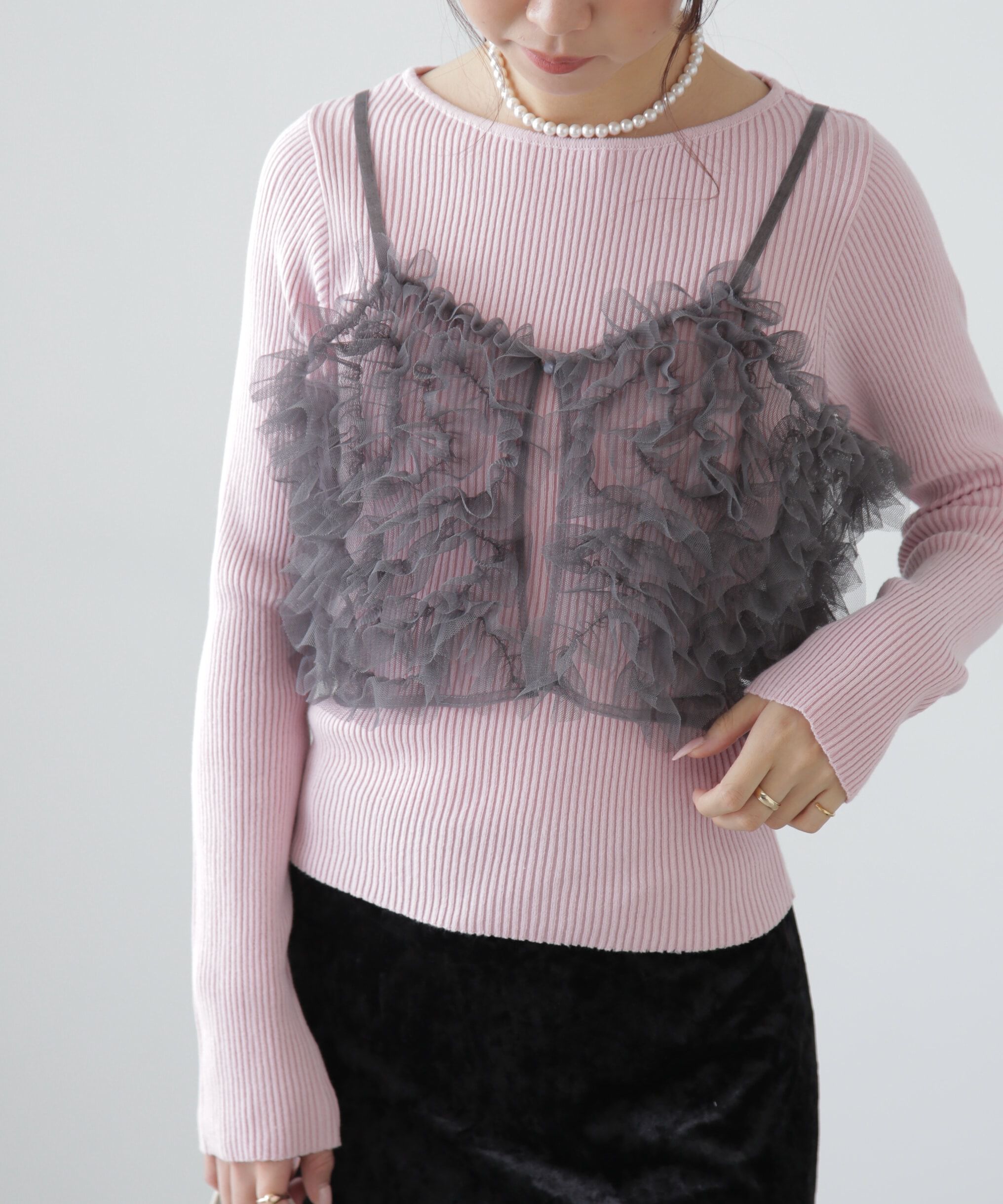  「チュールウェーブモチーフビスチェ」|シャツ・ブラウス|