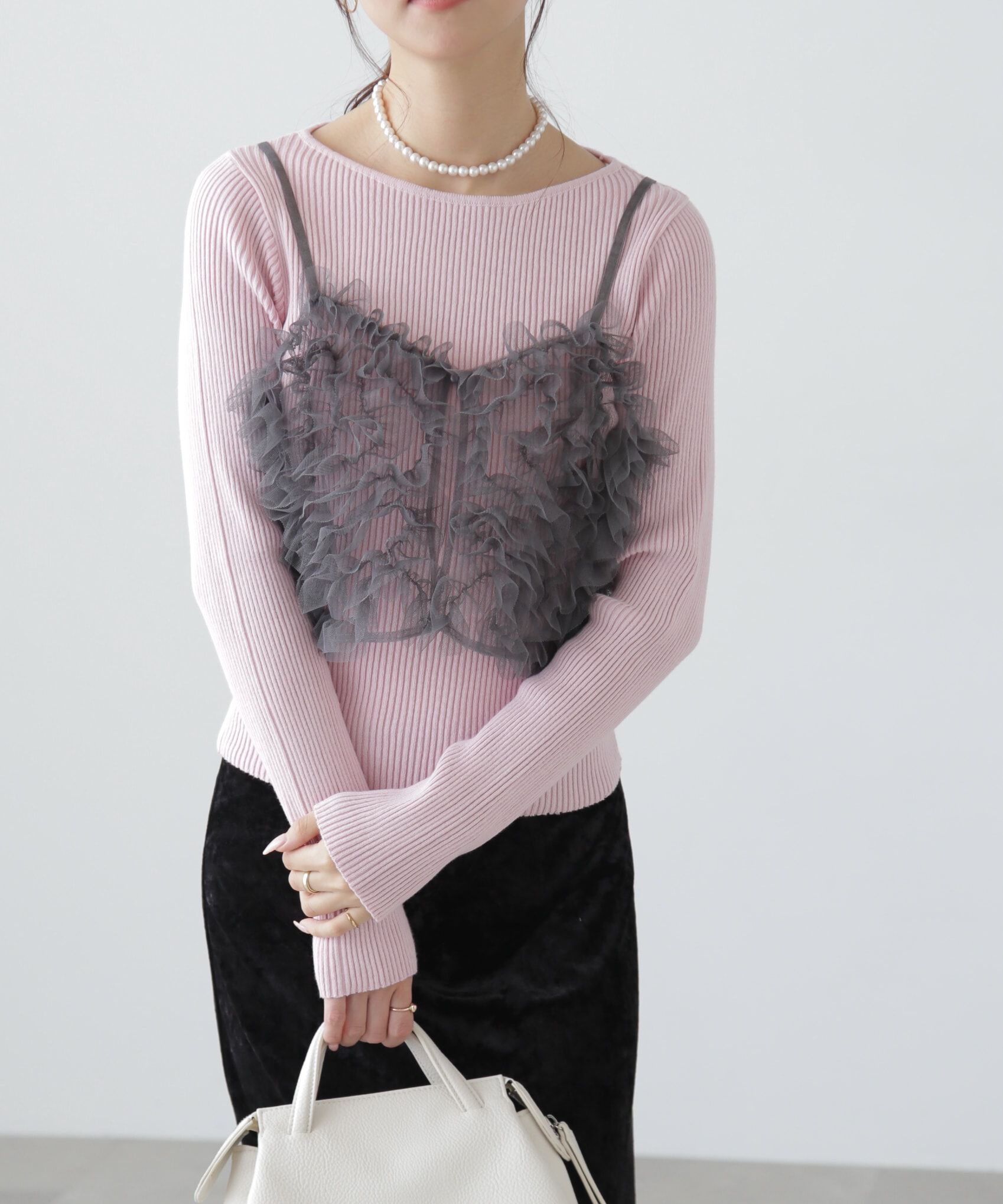  「チュールウェーブモチーフビスチェ」|シャツ・ブラウス|