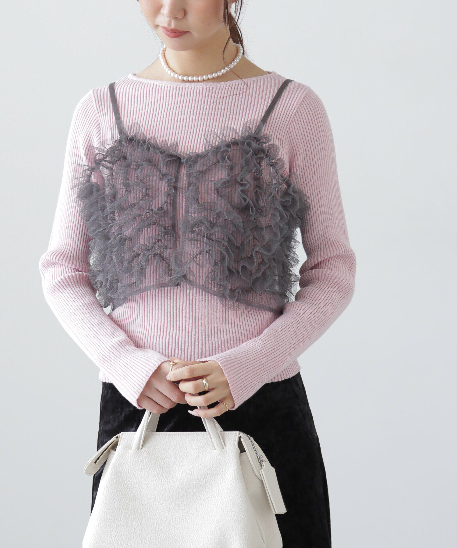 「チュールウェーブモチーフビスチェ」|シャツ・ブラウス|
