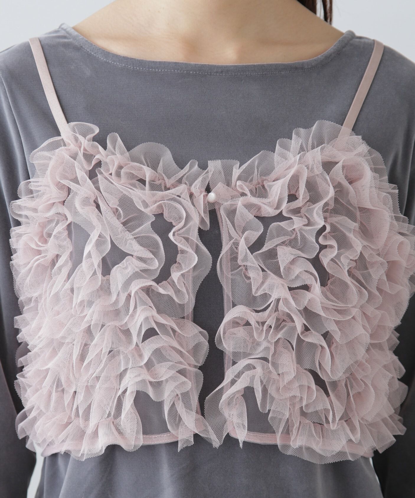  「チュールウェーブモチーフビスチェ」|シャツ・ブラウス|