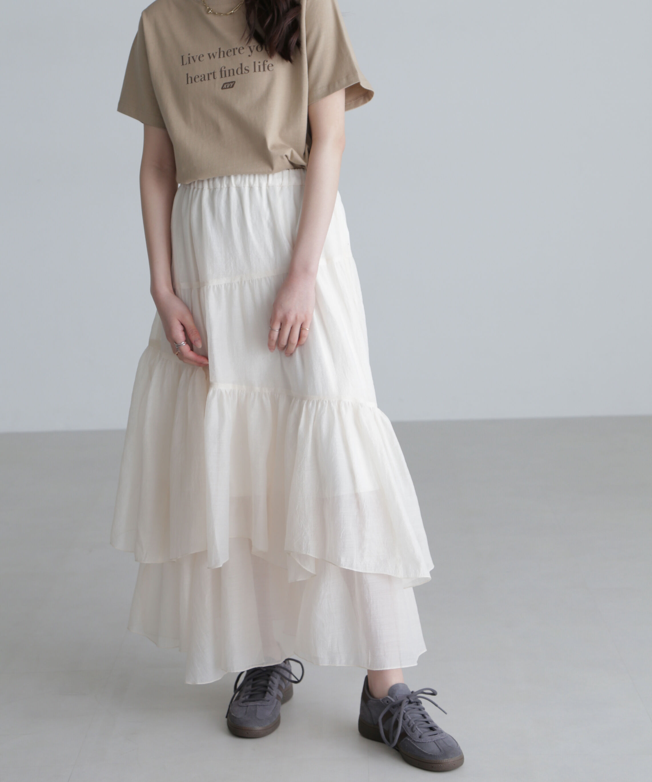  「シアーランダムフリルスカート」|スカート|