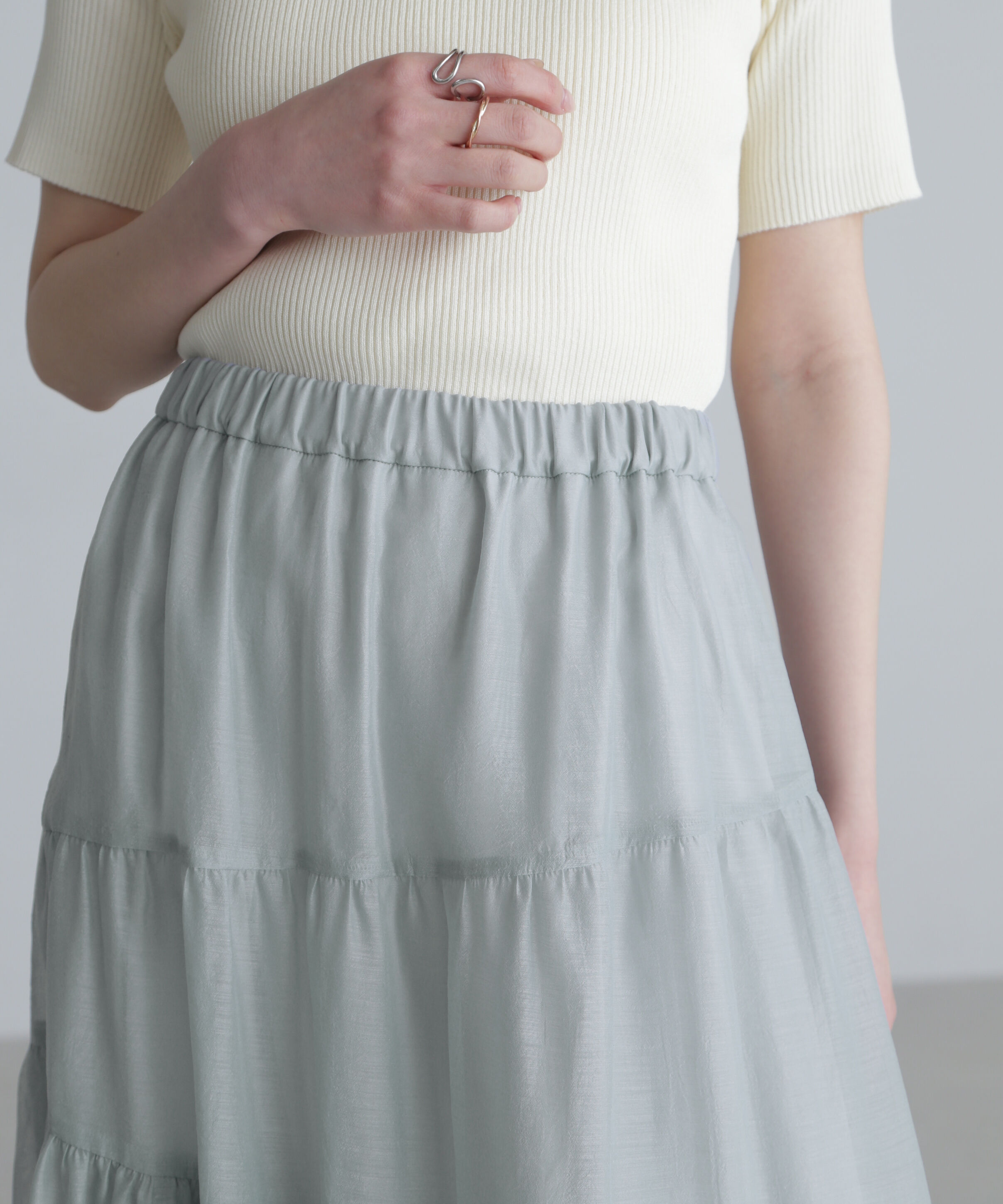  「シアーランダムフリルスカート」|スカート|