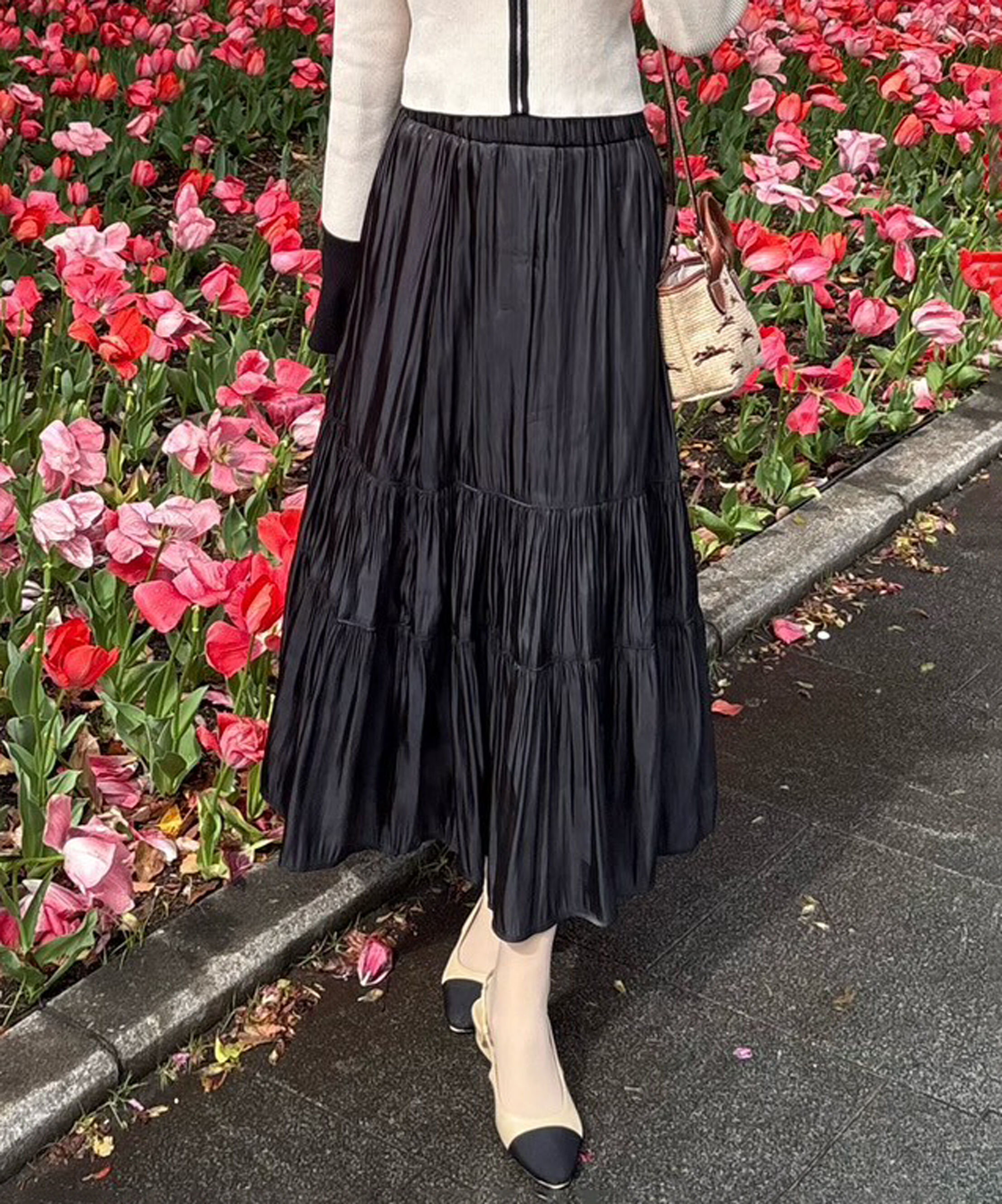  「シャイニーティアードスカート」|スカート|