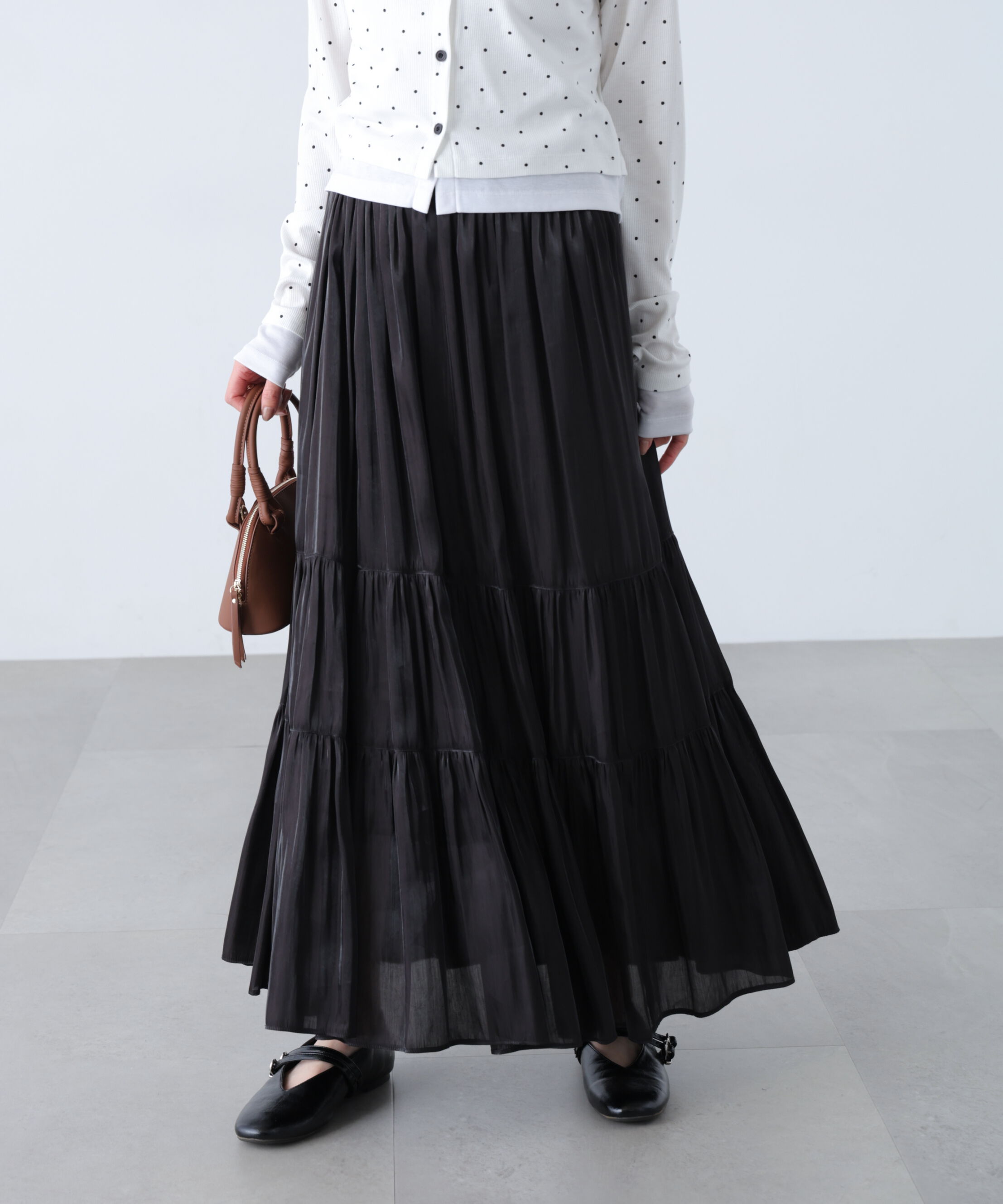  「シャイニーティアードスカート」|スカート|