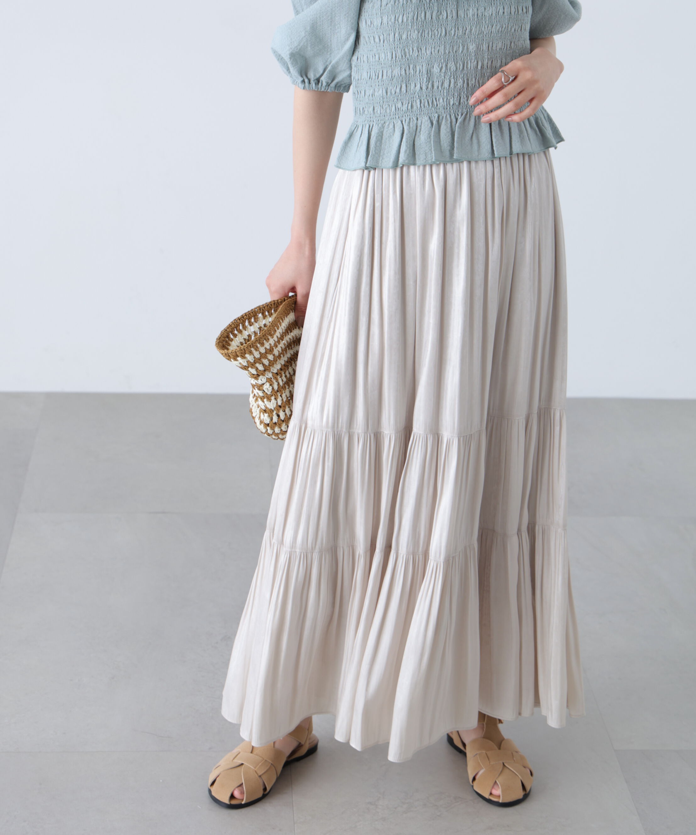  「シャイニーティアードスカート」|スカート|オフ